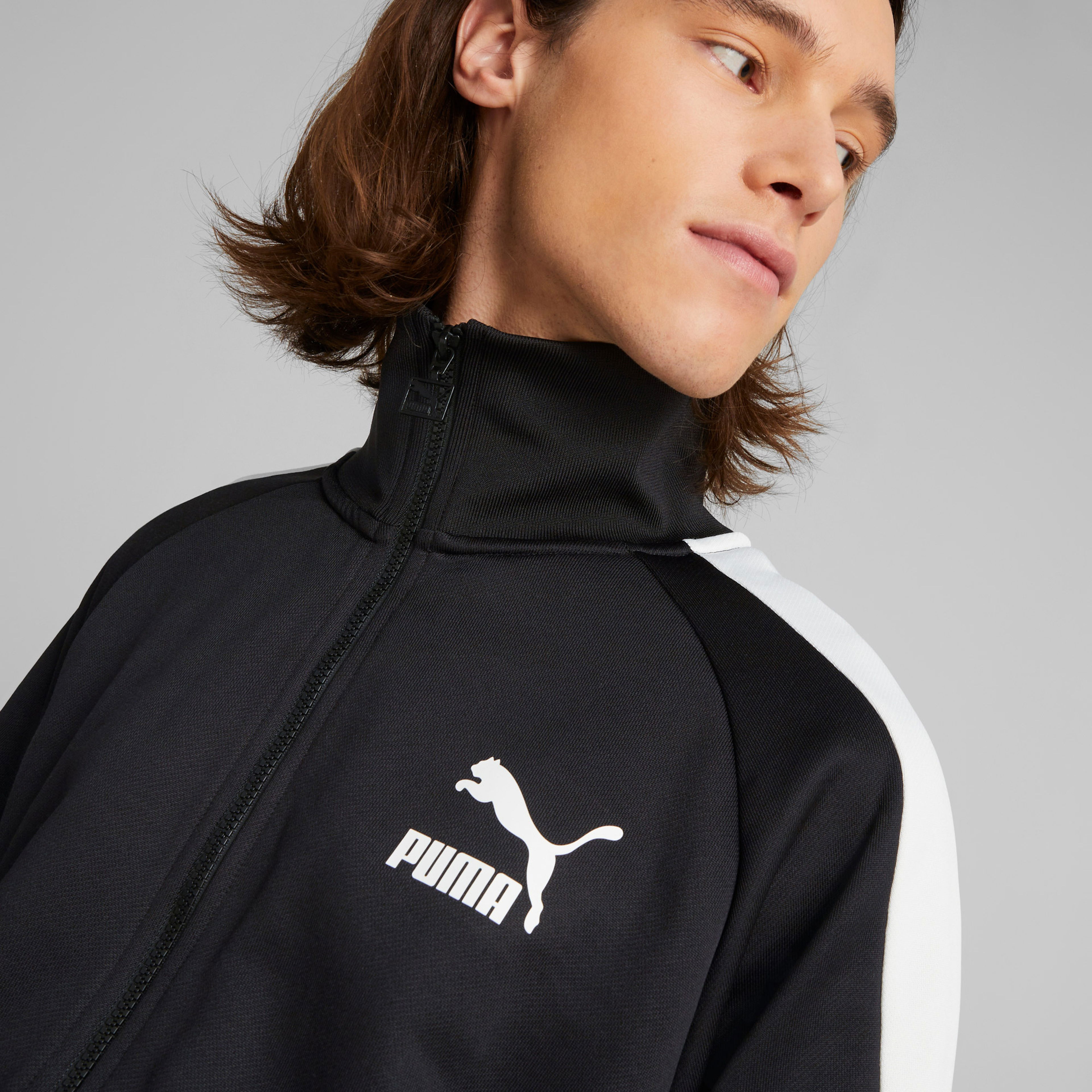 Puma Iconic T7 Erkek Siyah Eşofman Üstü