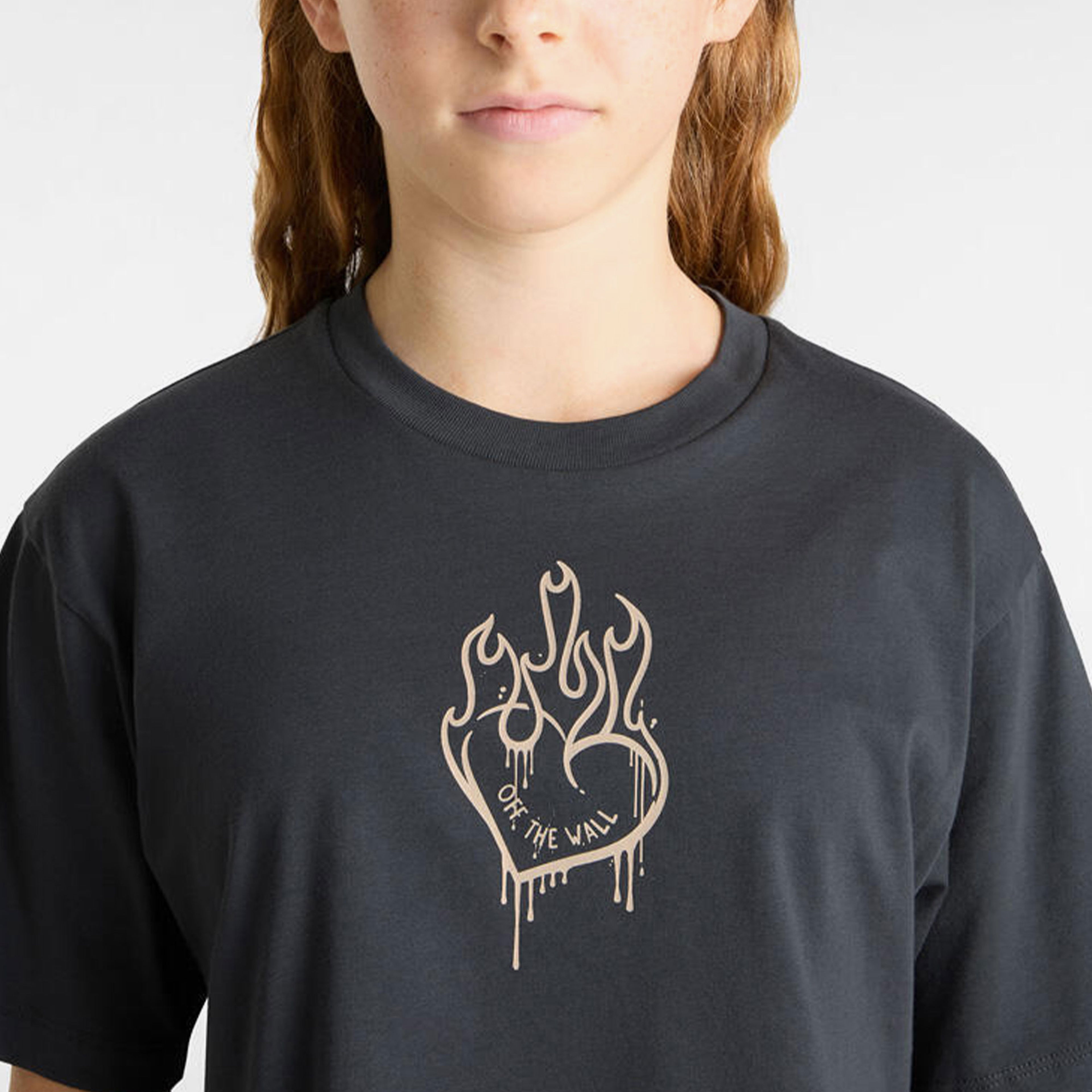 Vans Fire in Your Heart Ss Çocuk Gri T-Shirt