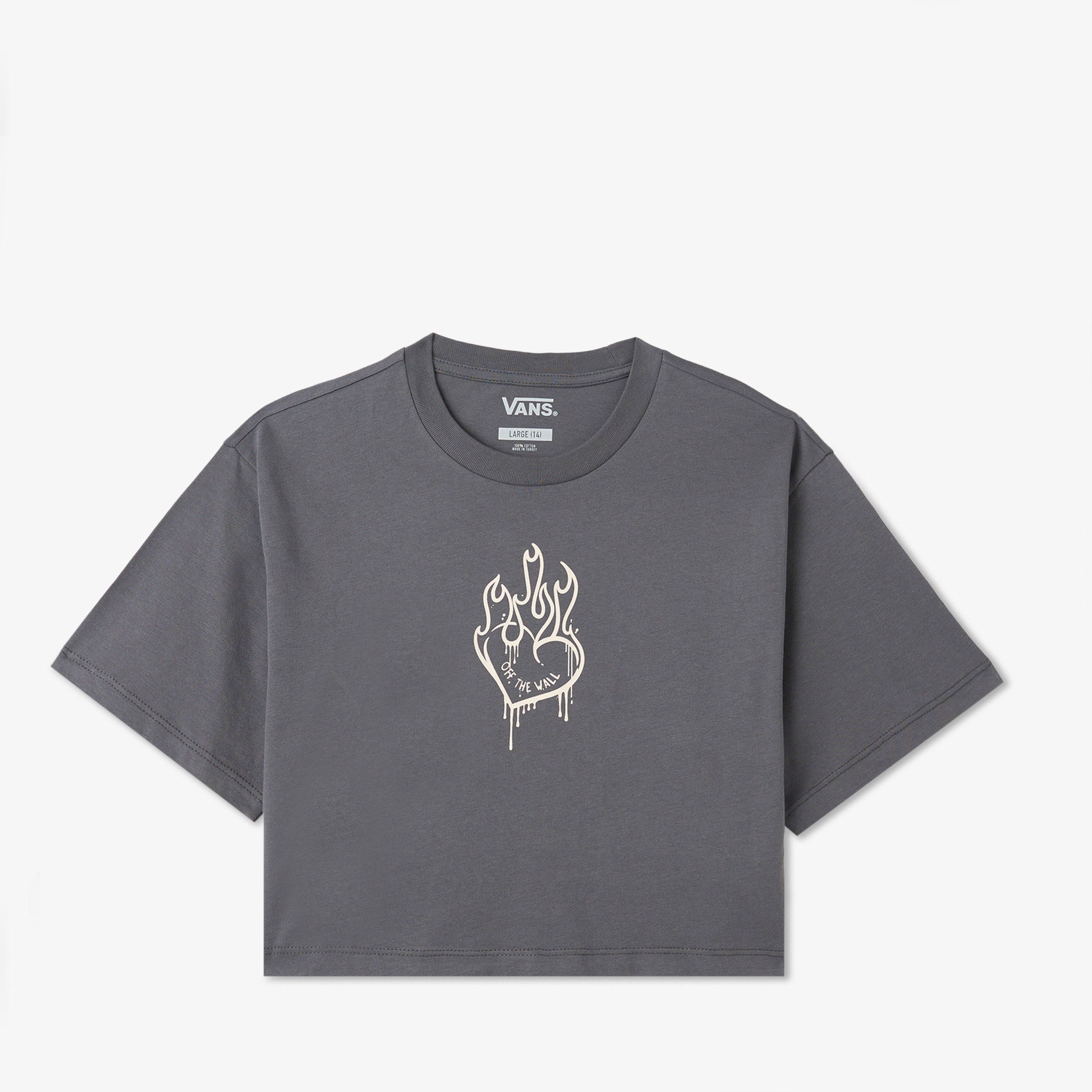 Vans Fire in Your Heart Ss Çocuk Gri T-Shirt
