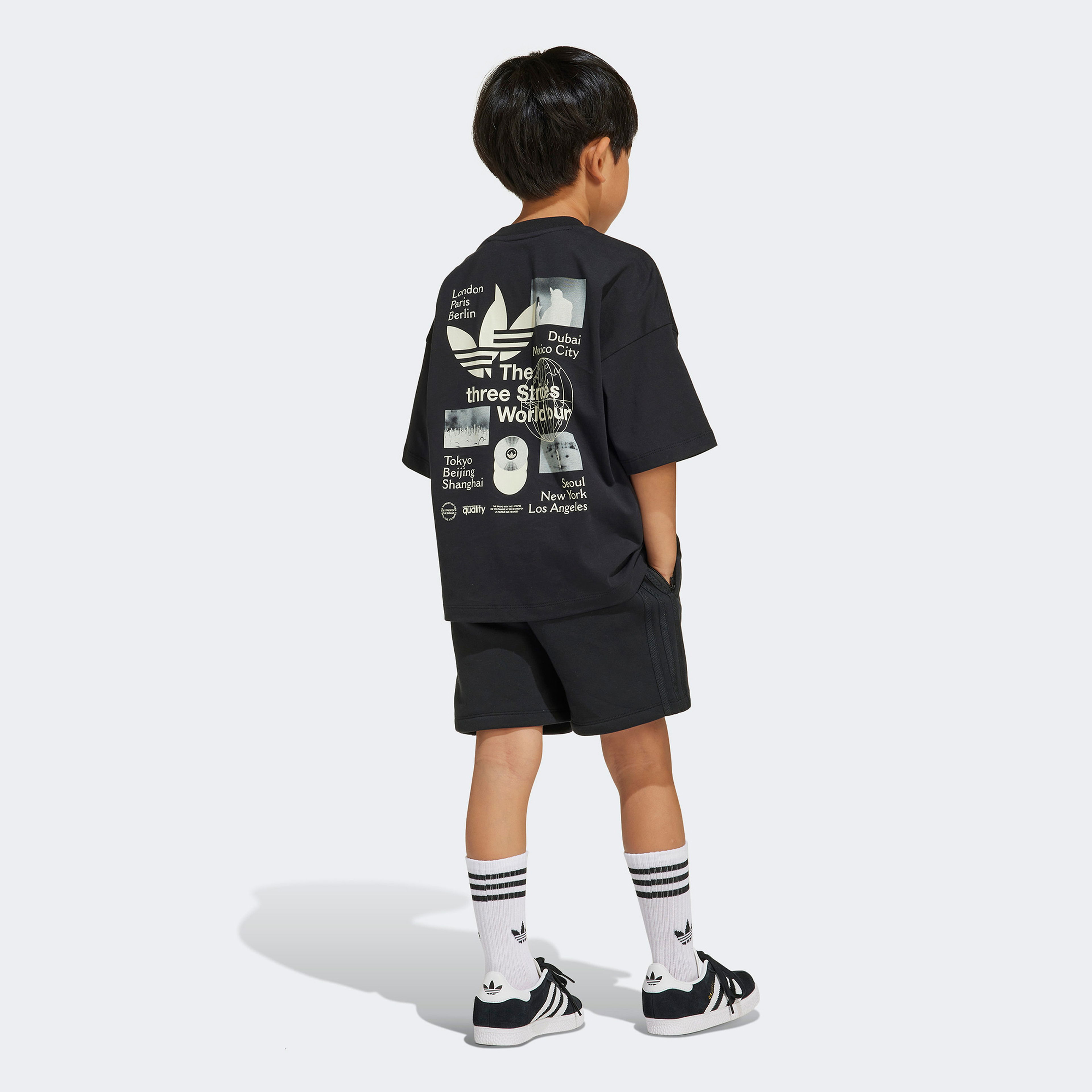 adidas Originals Çocuk Siyah Şort Takım