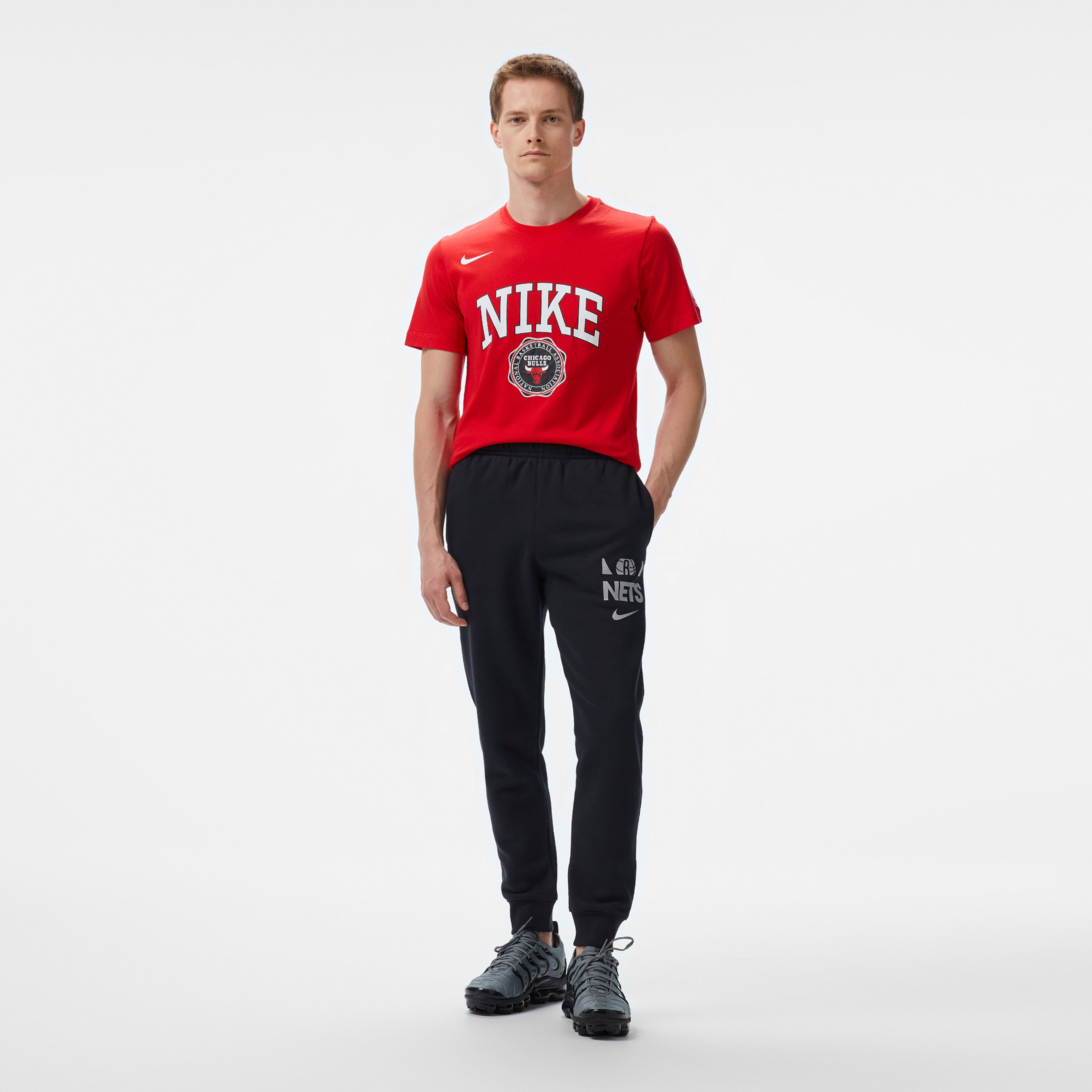 Nike Brooklyn Nets Club Erkek Siyah Eşofman Altı