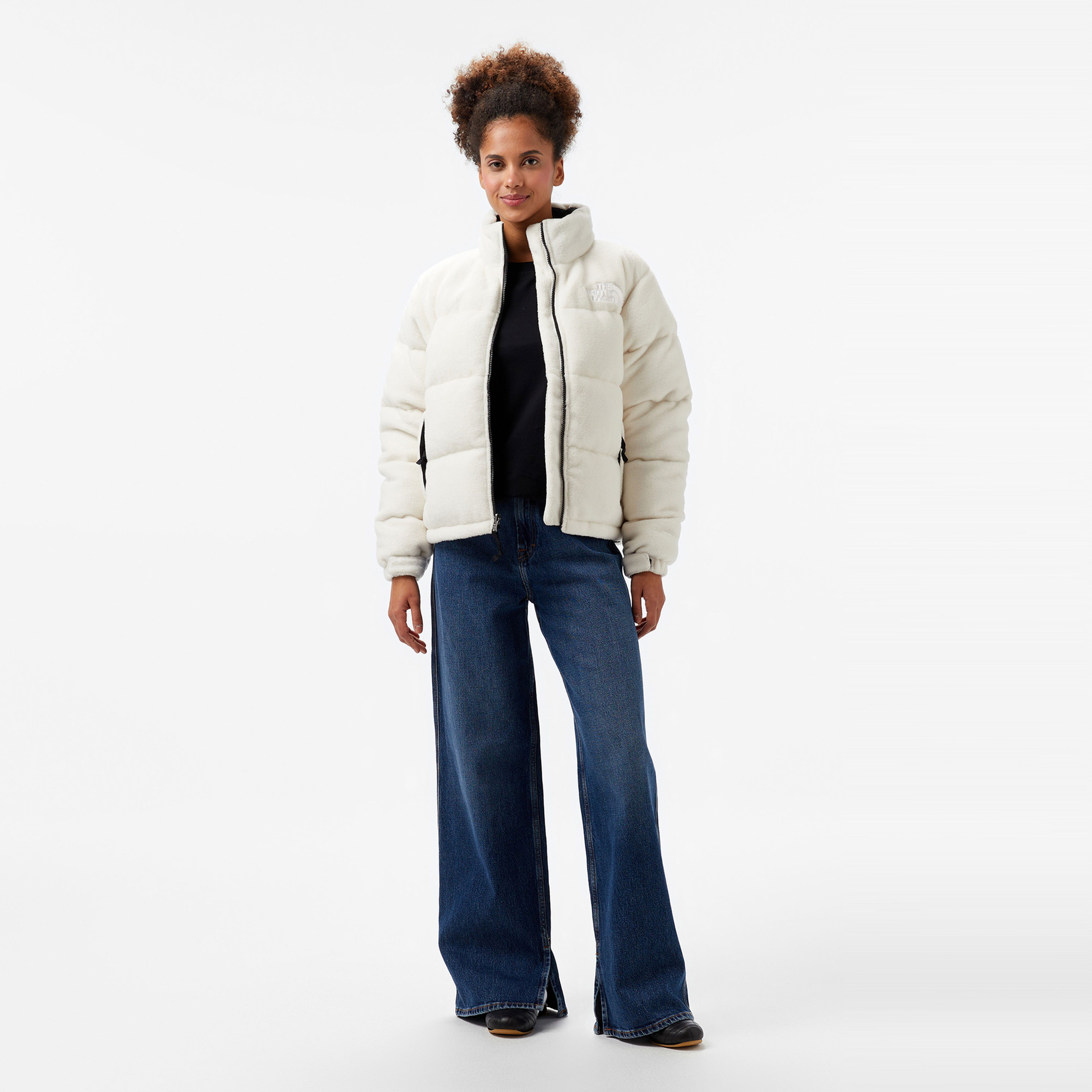 The North Face W 2000 Polar Nuptse Kadın Beyaz Mont