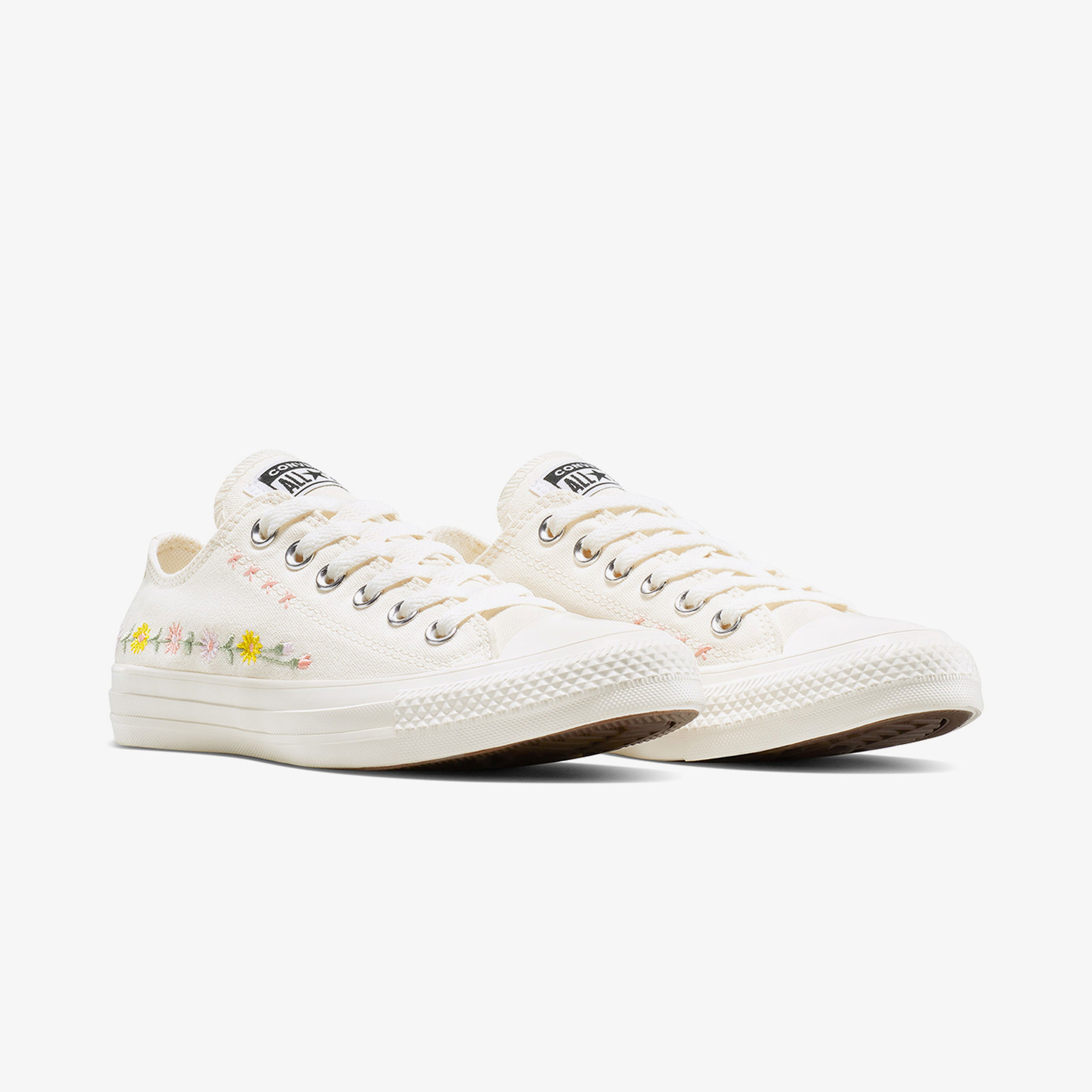 Converse Chuck Taylor Embroidered Flowers Unisex Krem Sneaker