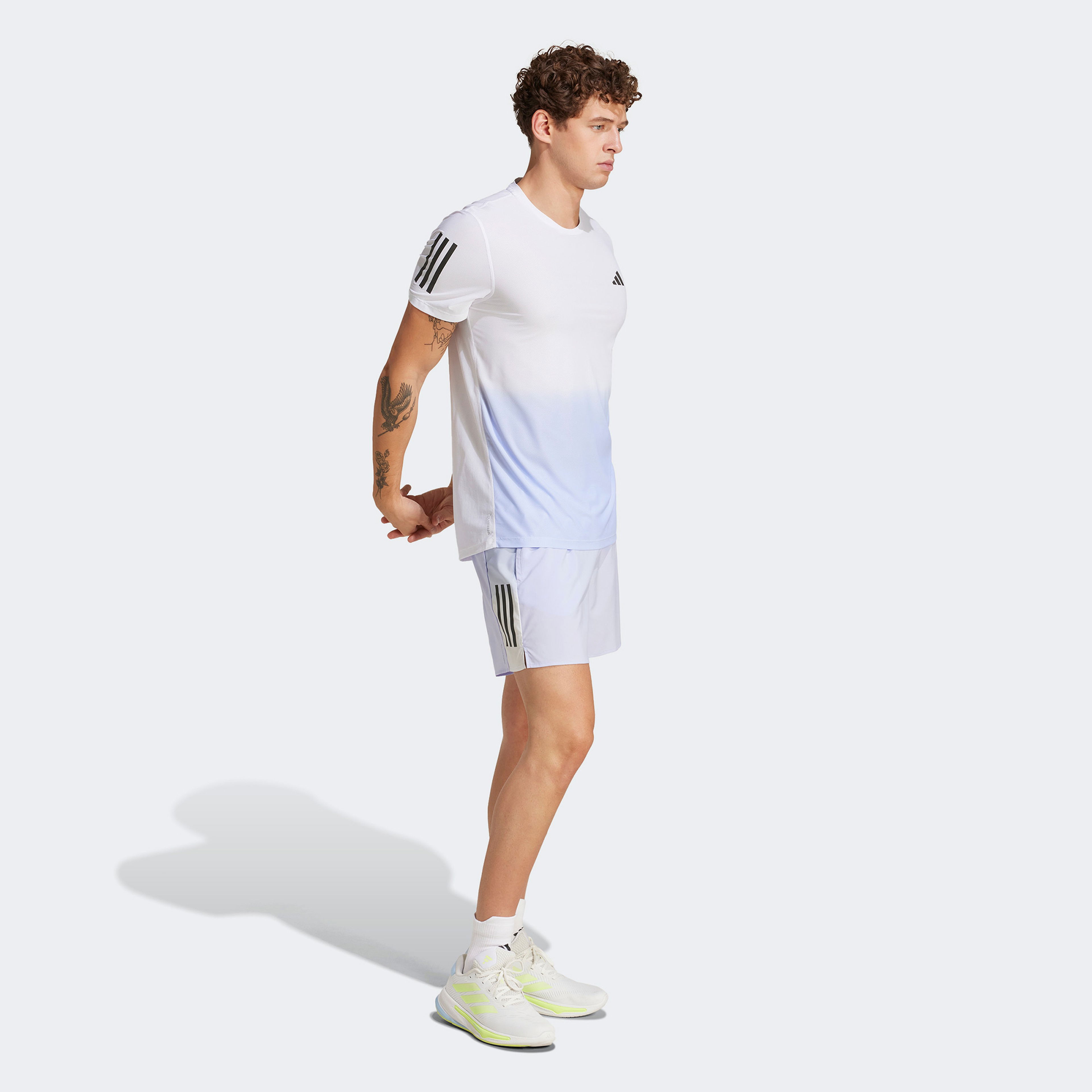 adidas Own The Run Climacool Colorblock Erkek Beyaz T-Shirt