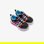 Skechers Flutter Heart Lights Rainbow Bestie Çocuk Siyah Spor Ayakkabı