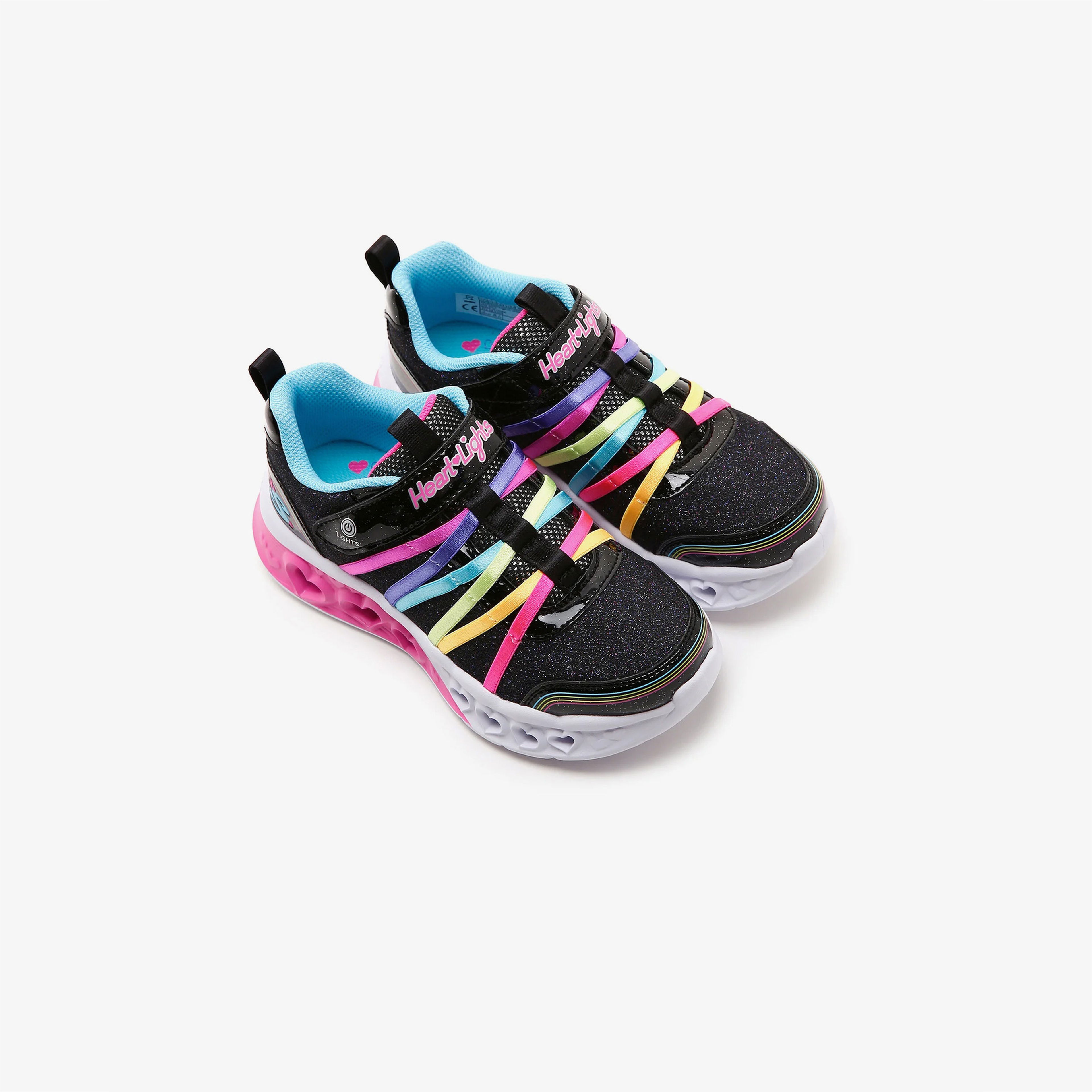 Skechers Flutter Heart Lights Rainbow Bestie Çocuk Siyah Spor Ayakkabı