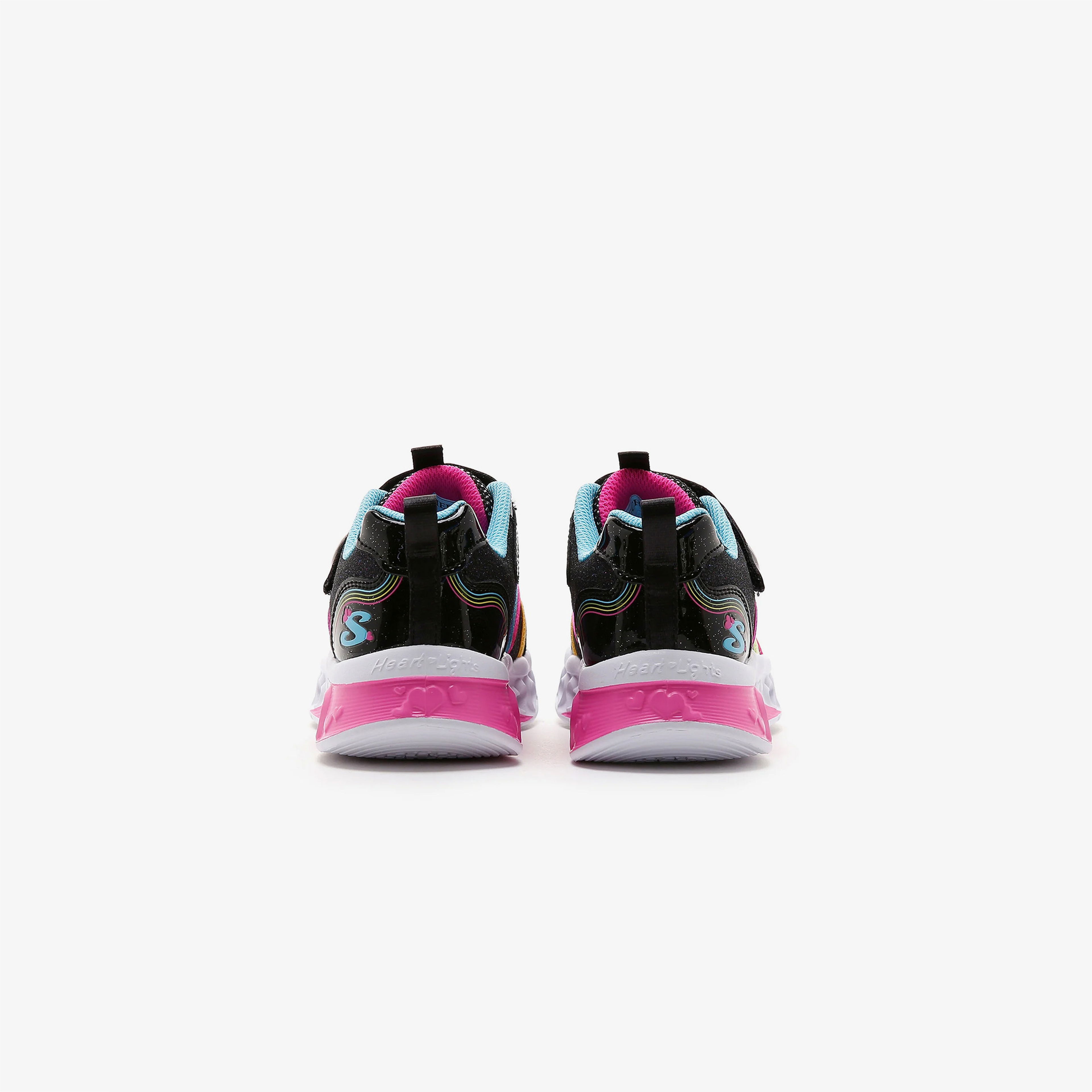 Skechers Flutter Heart Lights Rainbow Bestie Çocuk Siyah Spor Ayakkabı