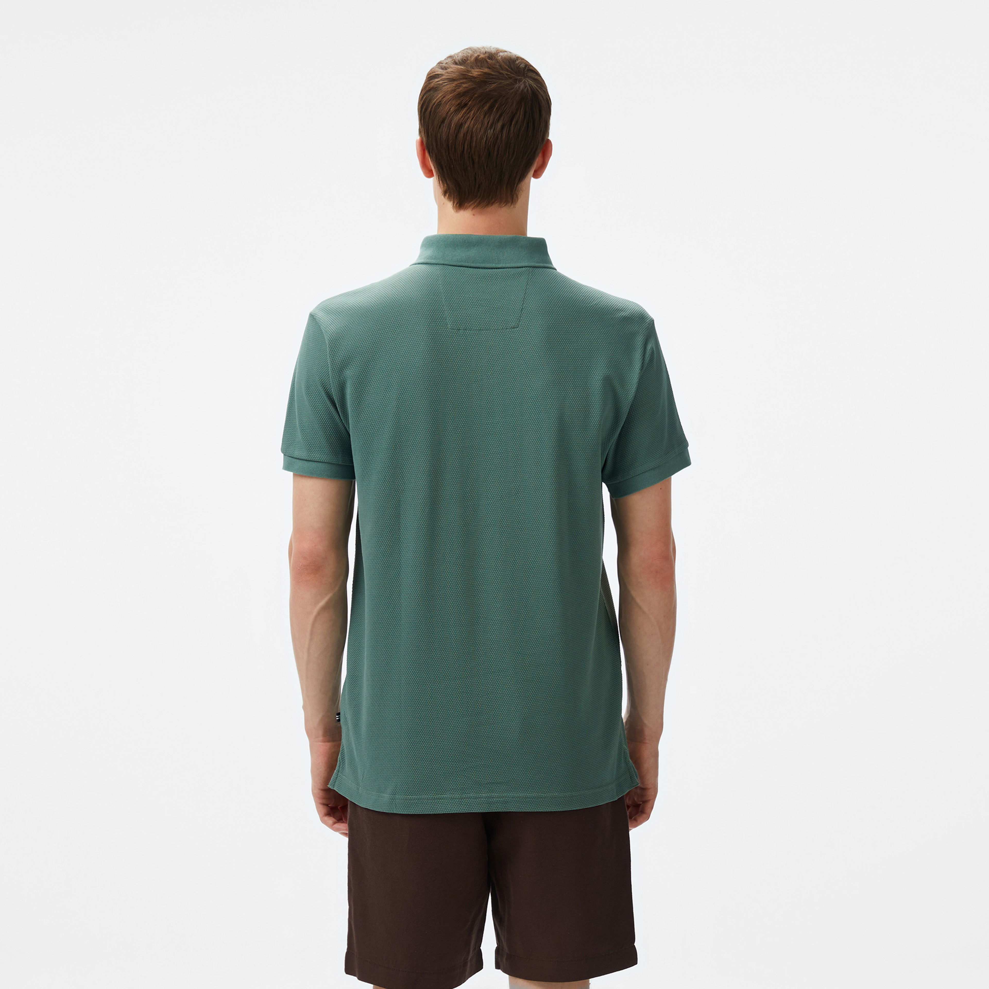 Nautica Erkek Yeşil Classic Fit Polo Yaka T-Shirt