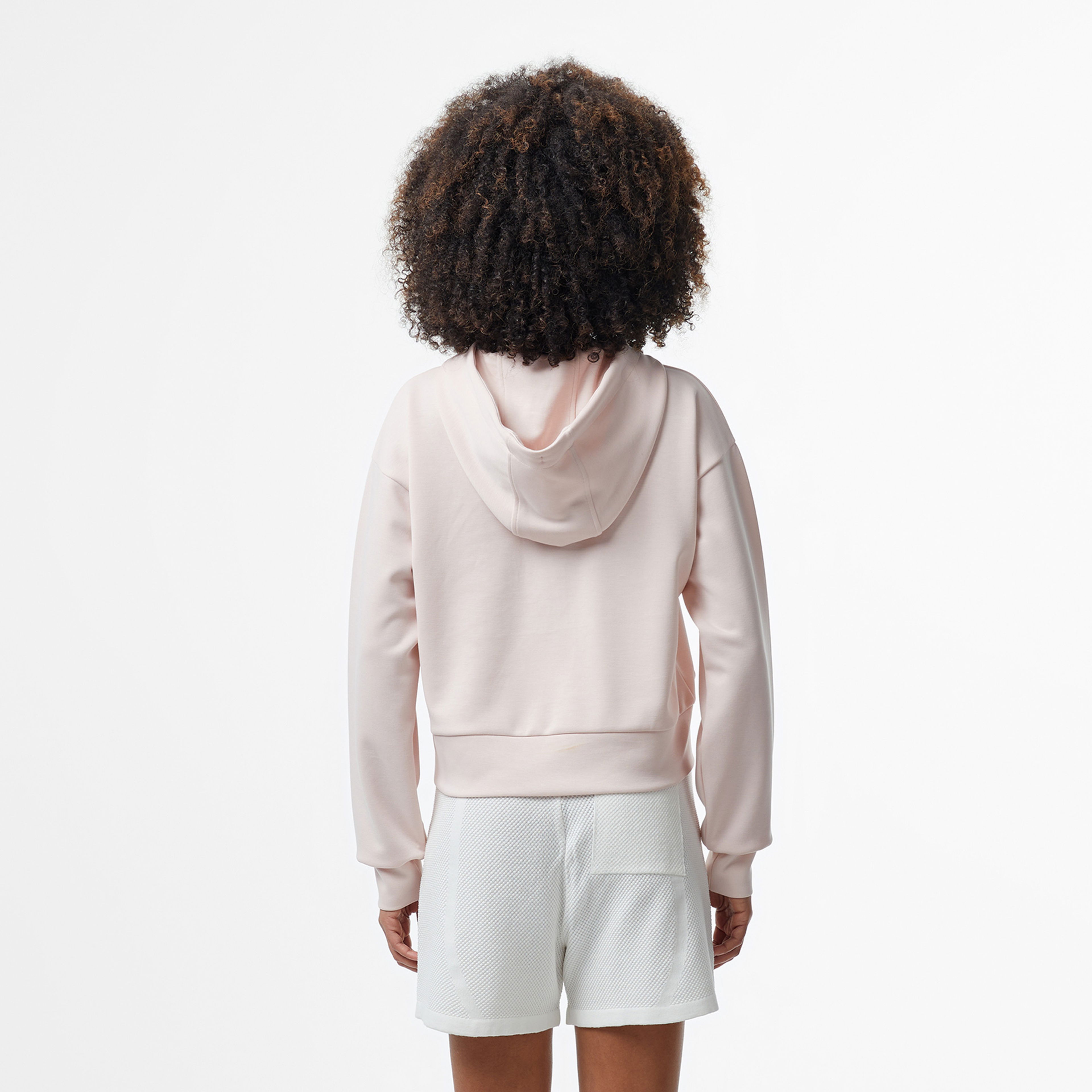 Lacoste Kadın Relaxed Fit Kapüşonlu Baskılı Açık Pembe Sweatshirt