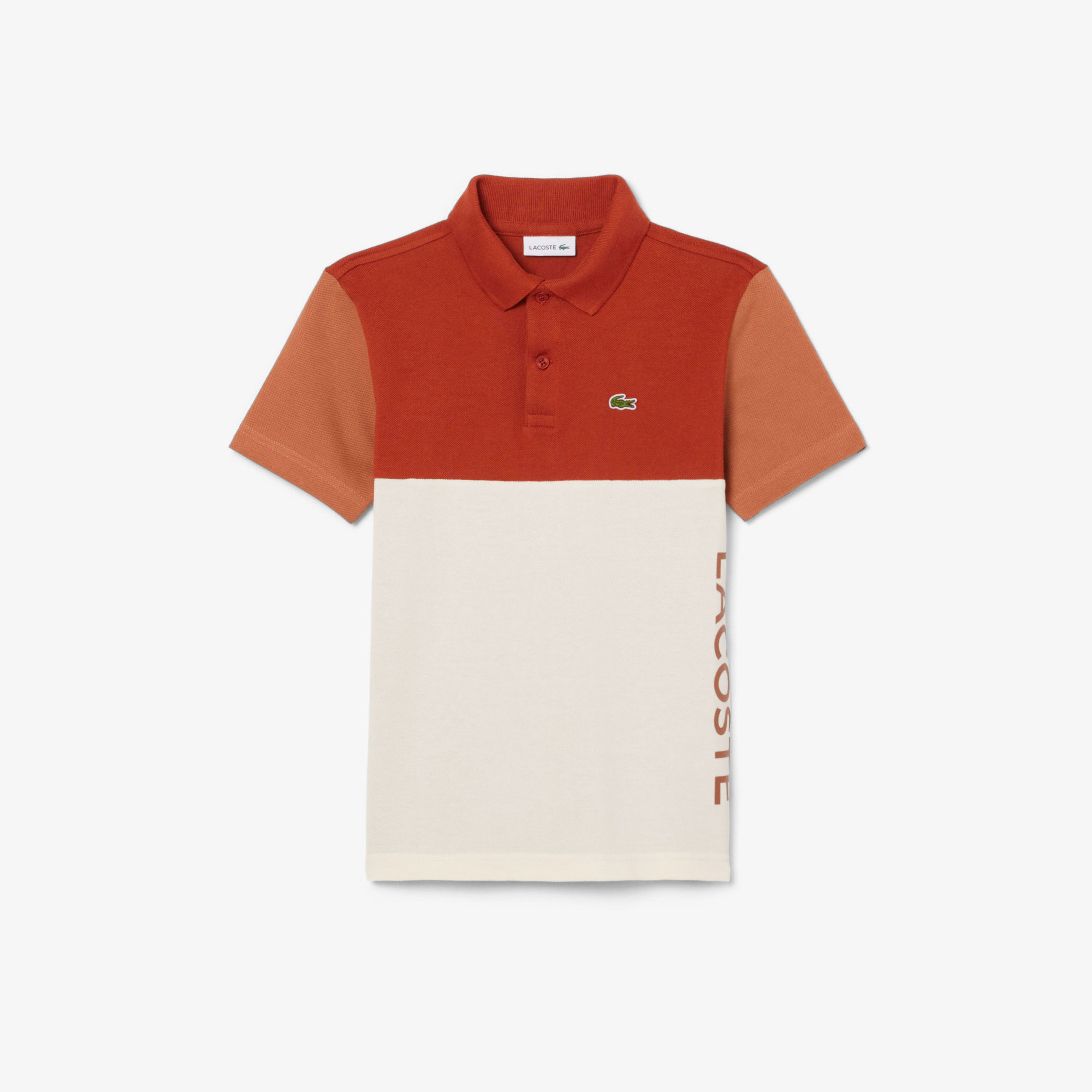 Lacoste Çocuk Renk Bloklu Bej Polo