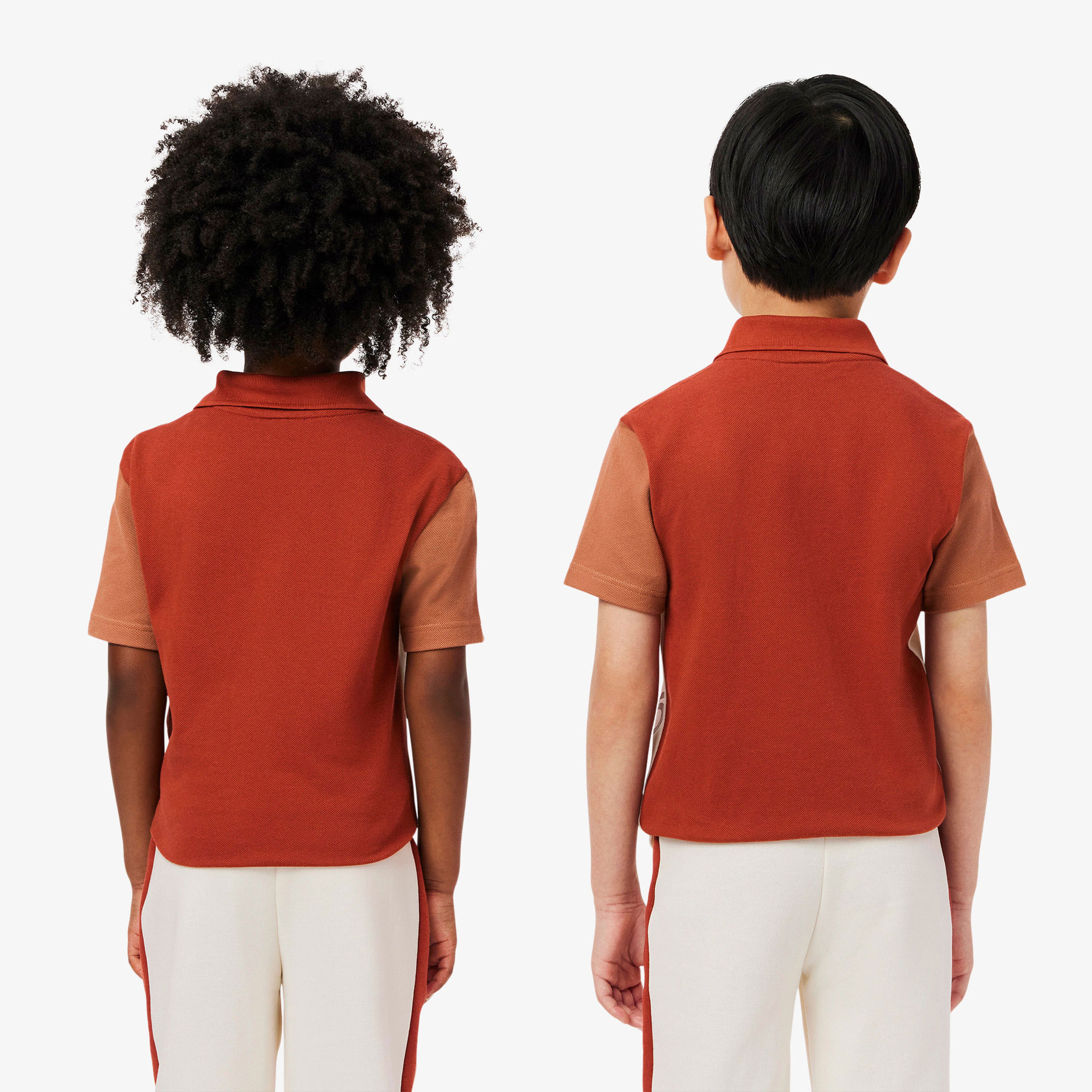 Lacoste Çocuk Renk Bloklu Bej Polo