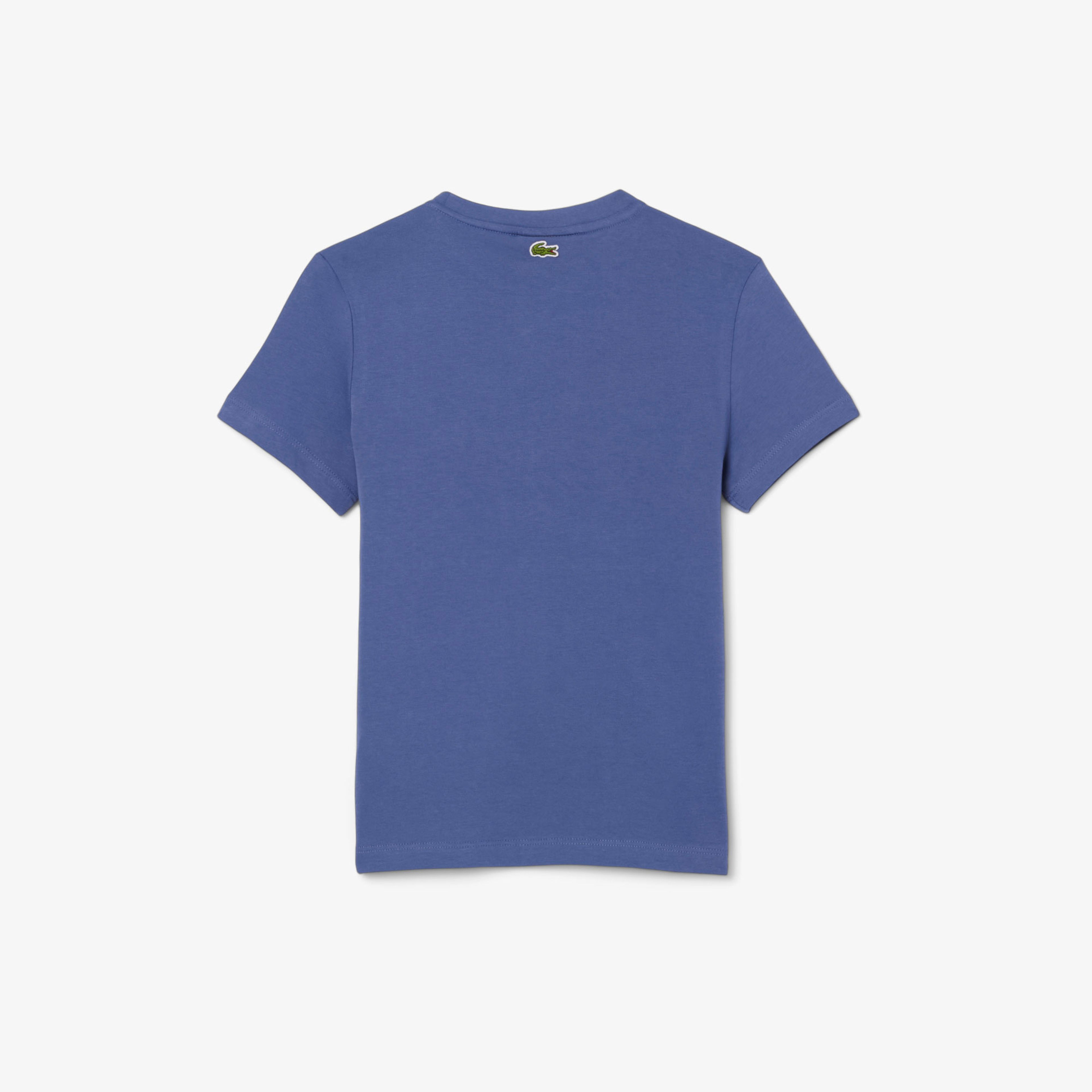 Lacoste Çocuk Bisiklet Yaka Desenli Mor T-Shirt