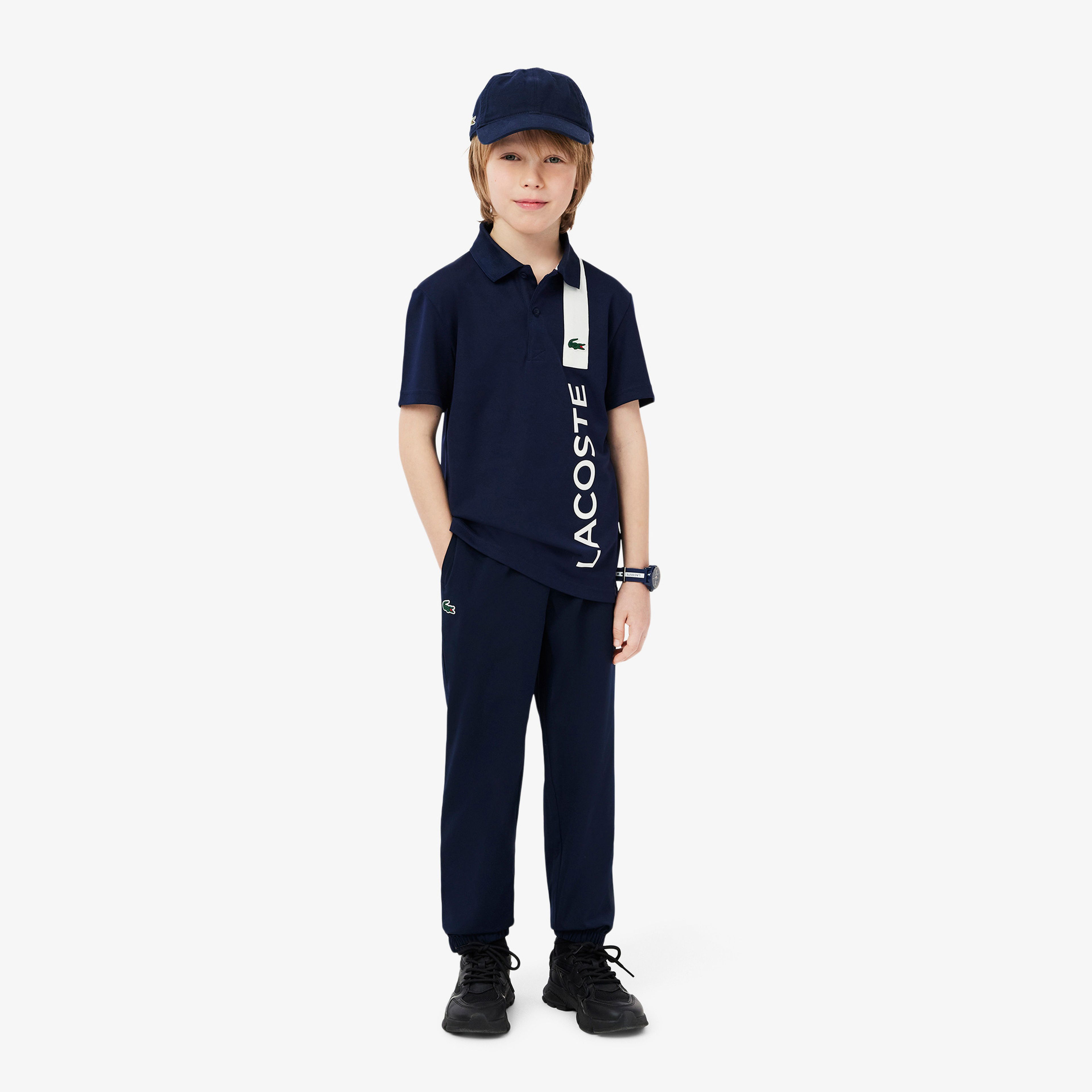 Lacoste SPORT Çocuk Baskılı Lacivert Polo
