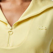 Lacoste Kadın Kısa Kollu Yarım Fermuarlı Sarı Sweatshirt