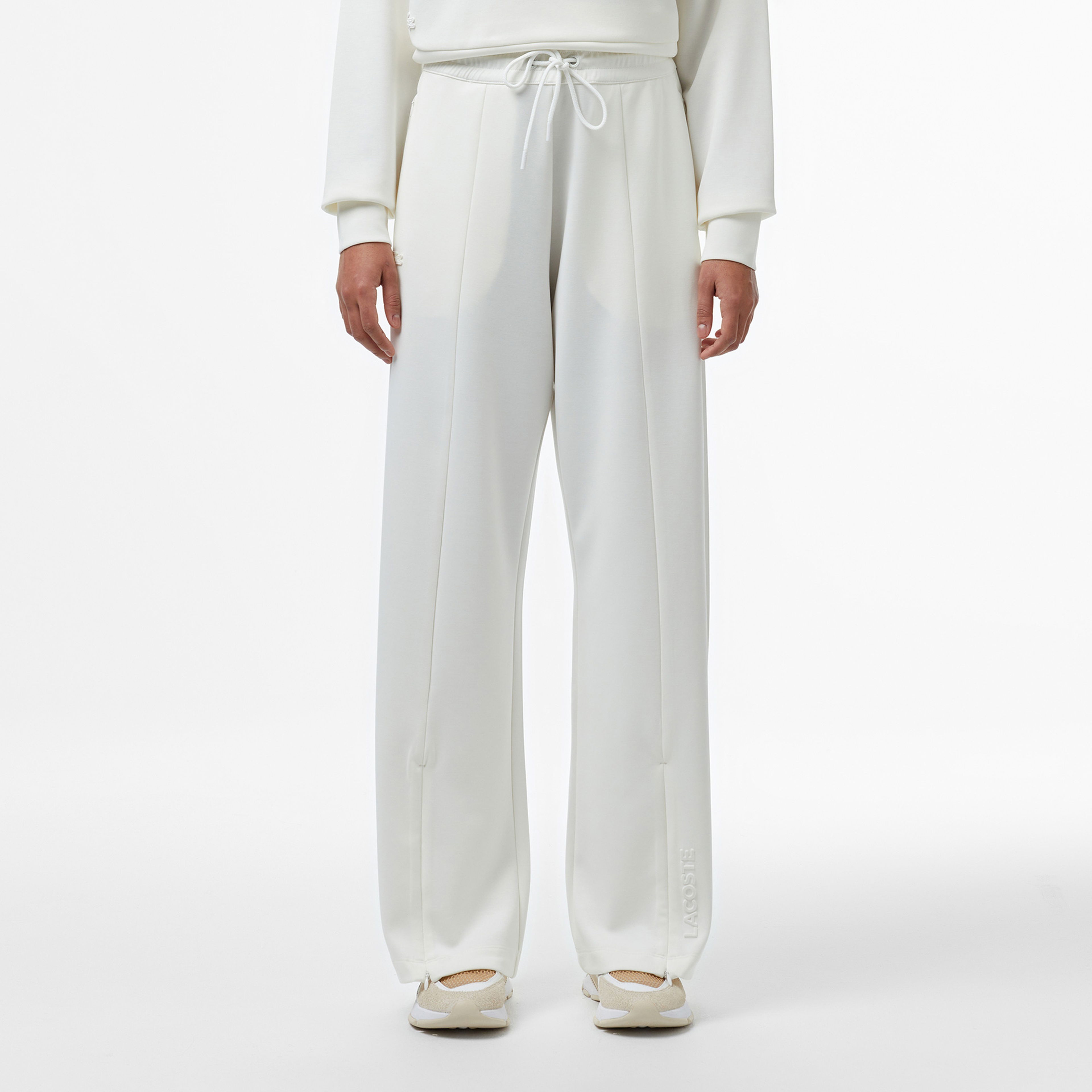 Lacoste Kadın Loose Fit Beyaz Eşofman Altı