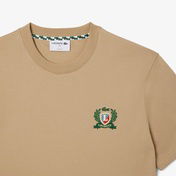 Lacoste Erkek Classic Fit Bisiklet Yaka Bej T-Shirt