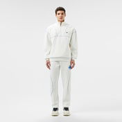 Lacoste Erkek Relaxed Fit Yarım Fermuarlı Renk Bloklu Beyaz Sweatshirt