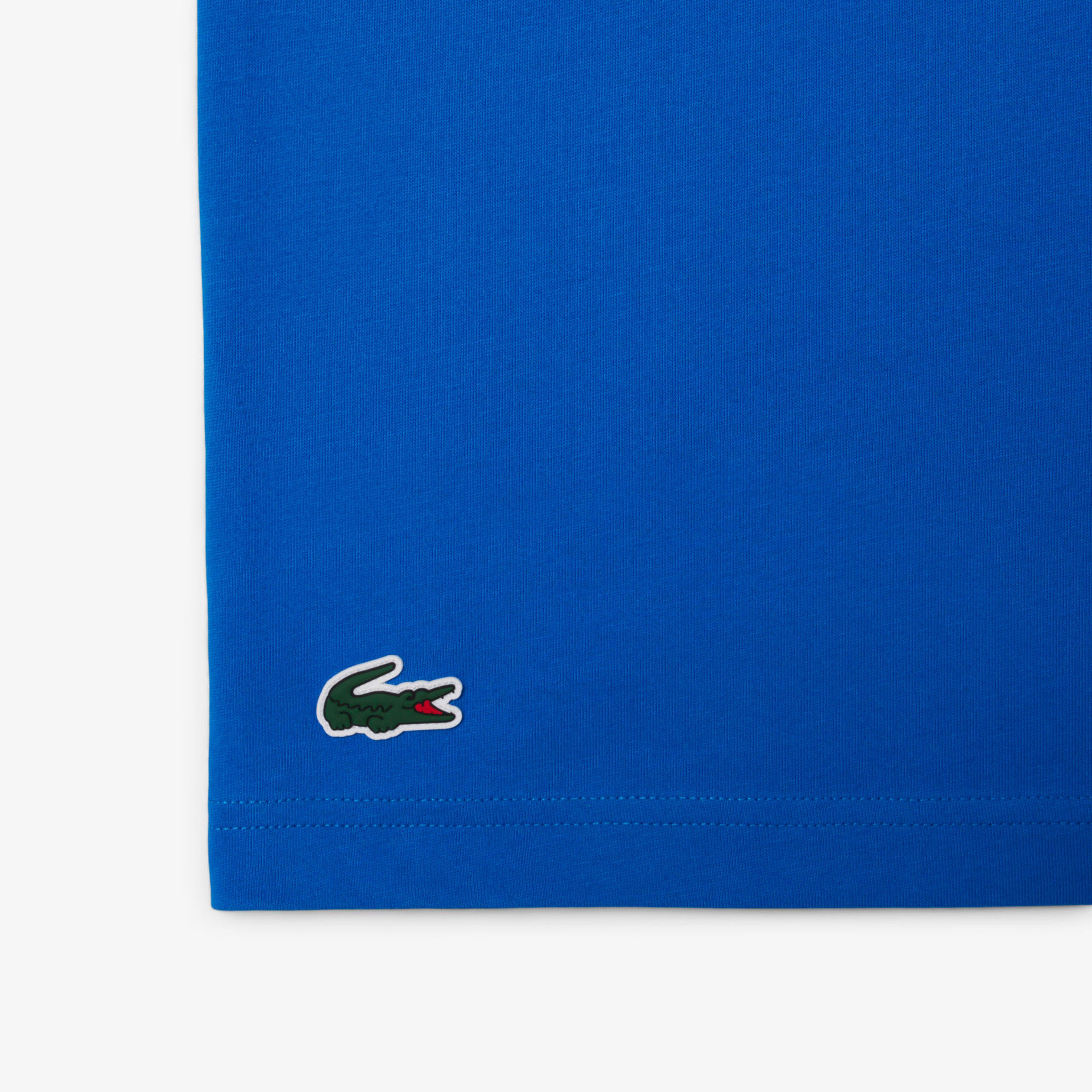 Lacoste Tennis x Novak Djokovic Erkek Bisiklet Yaka Baskılı Lacivert T-Shirt & Şapka Seti