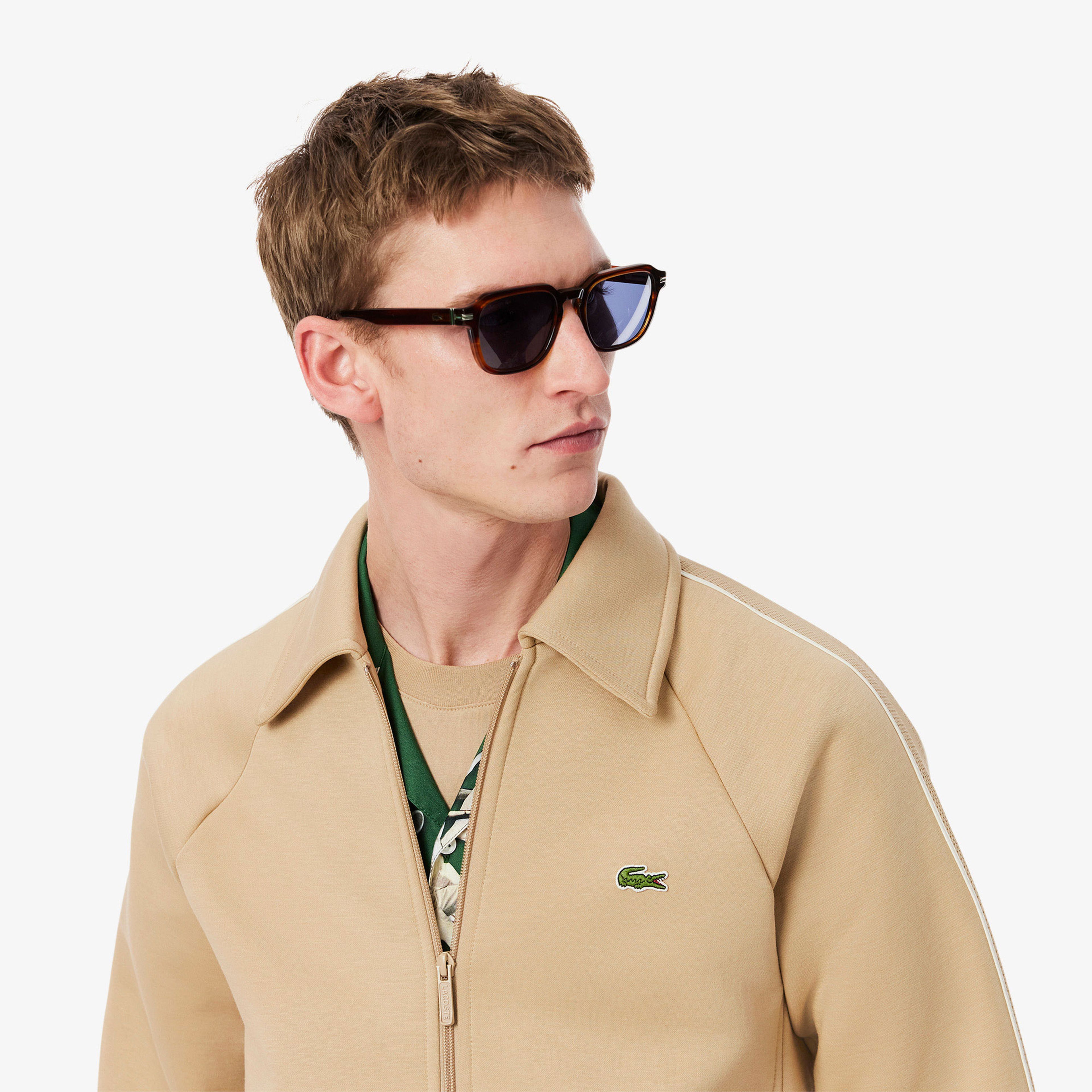 Lacoste Erkek Regular Fit Fermuarlı Bej Sweatshirt