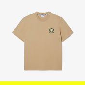 Lacoste Erkek Classic Fit Bisiklet Yaka Bej T-Shirt