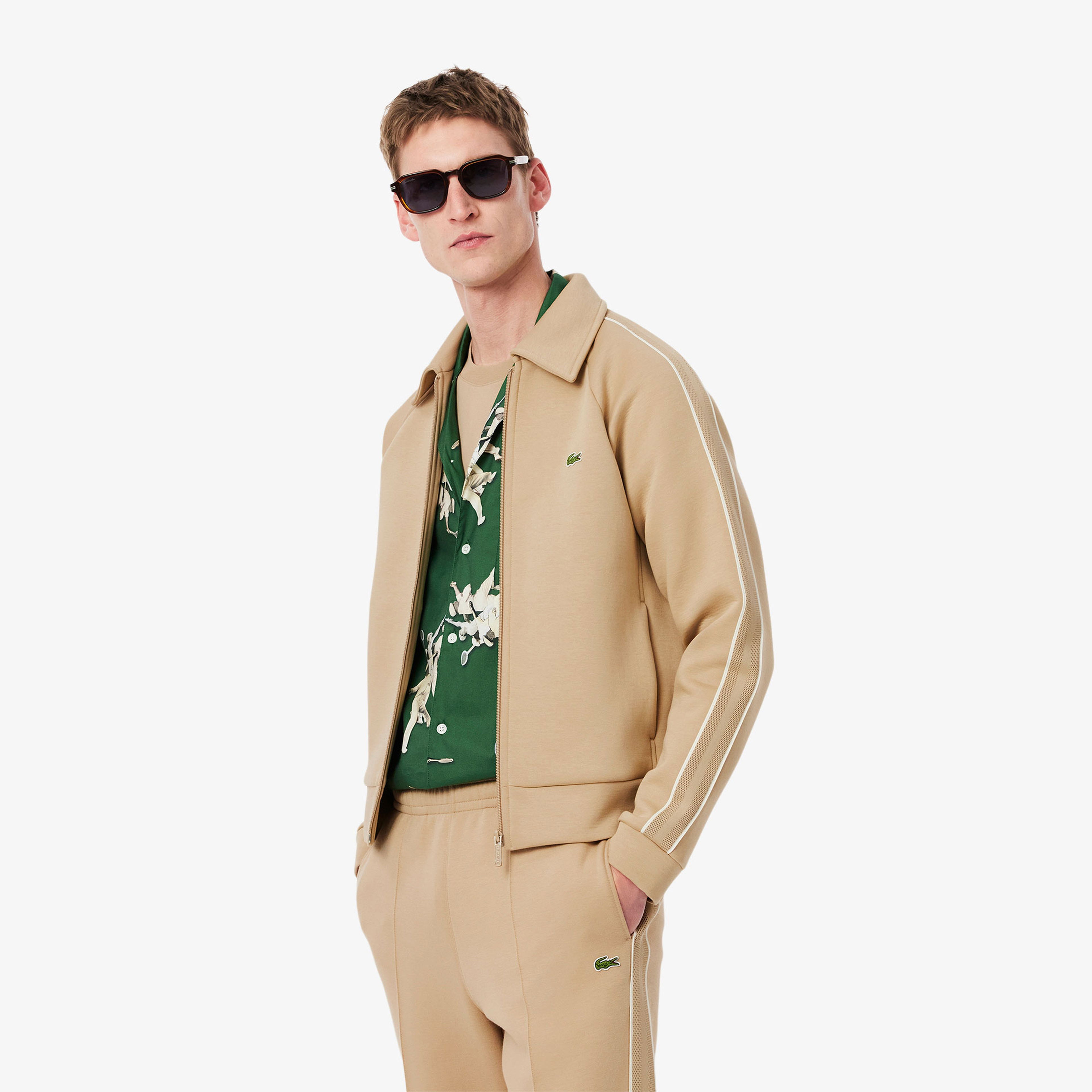 Lacoste Erkek Regular Fit Fermuarlı Bej Sweatshirt