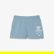 Lacoste Pleated Fleece Kadın Mavi Şort