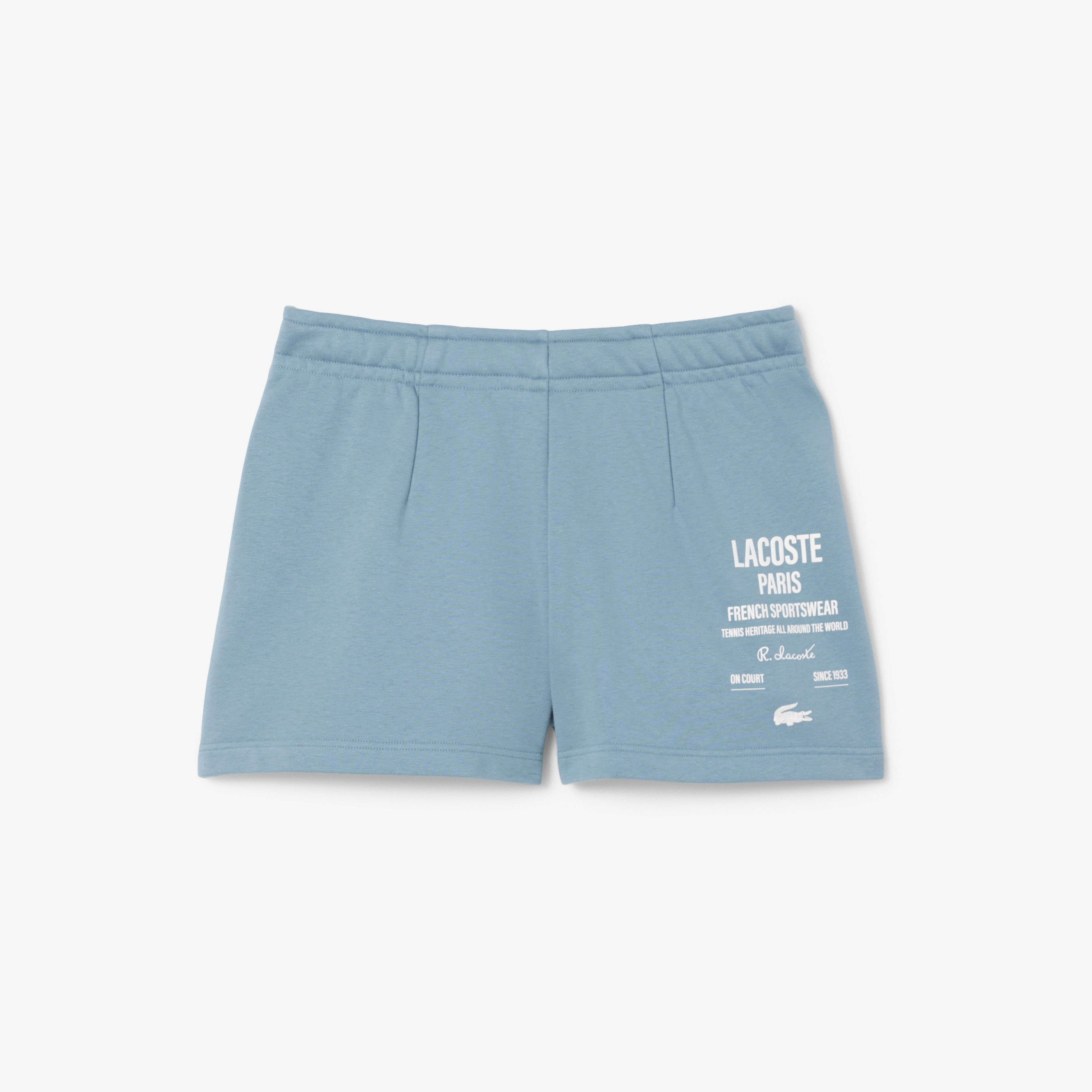 Lacoste Pleated Fleece Kadın Mavi Şort