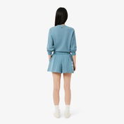 Lacoste Pleated Fleece Kadın Mavi Şort