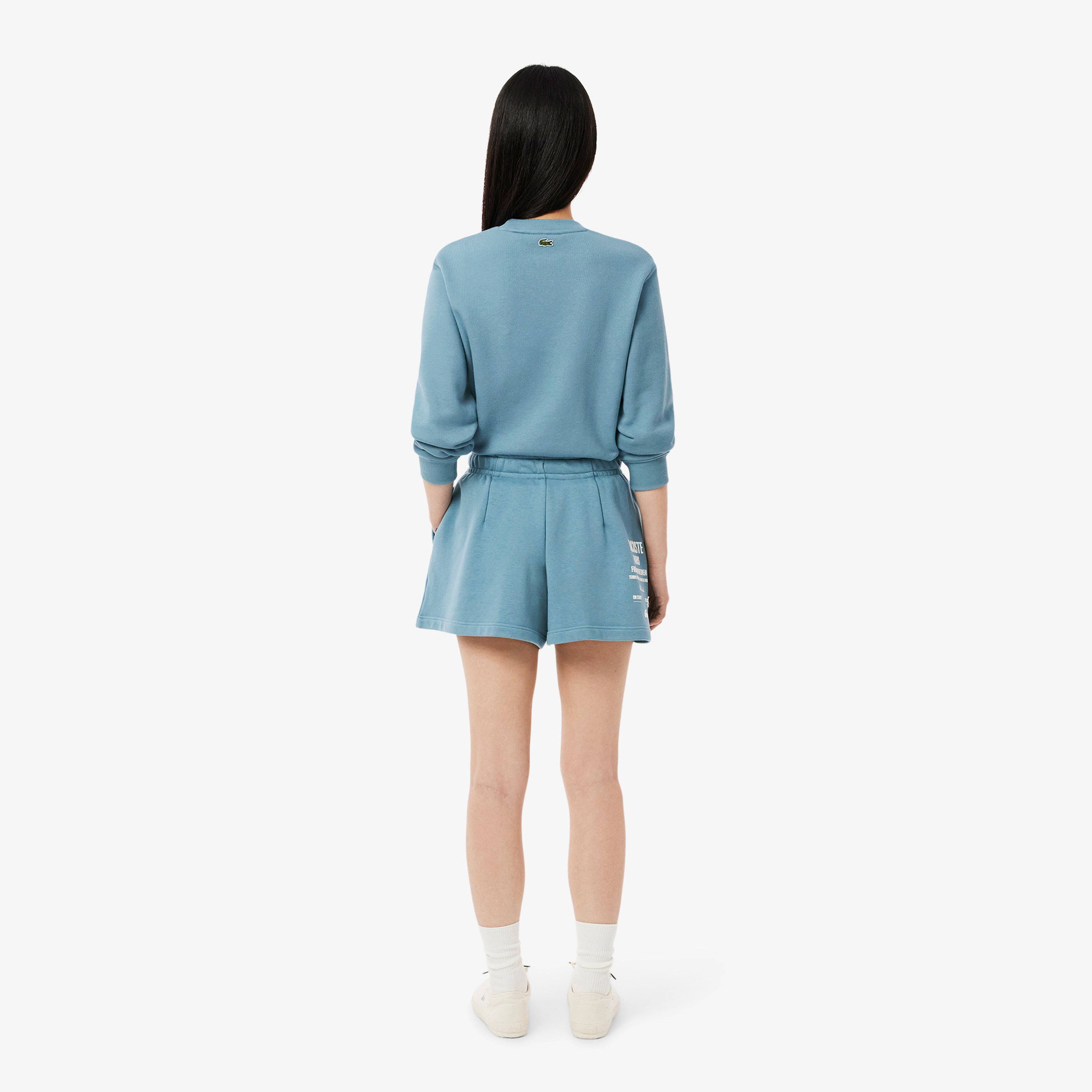 Lacoste Pleated Fleece Kadın Mavi Şort
