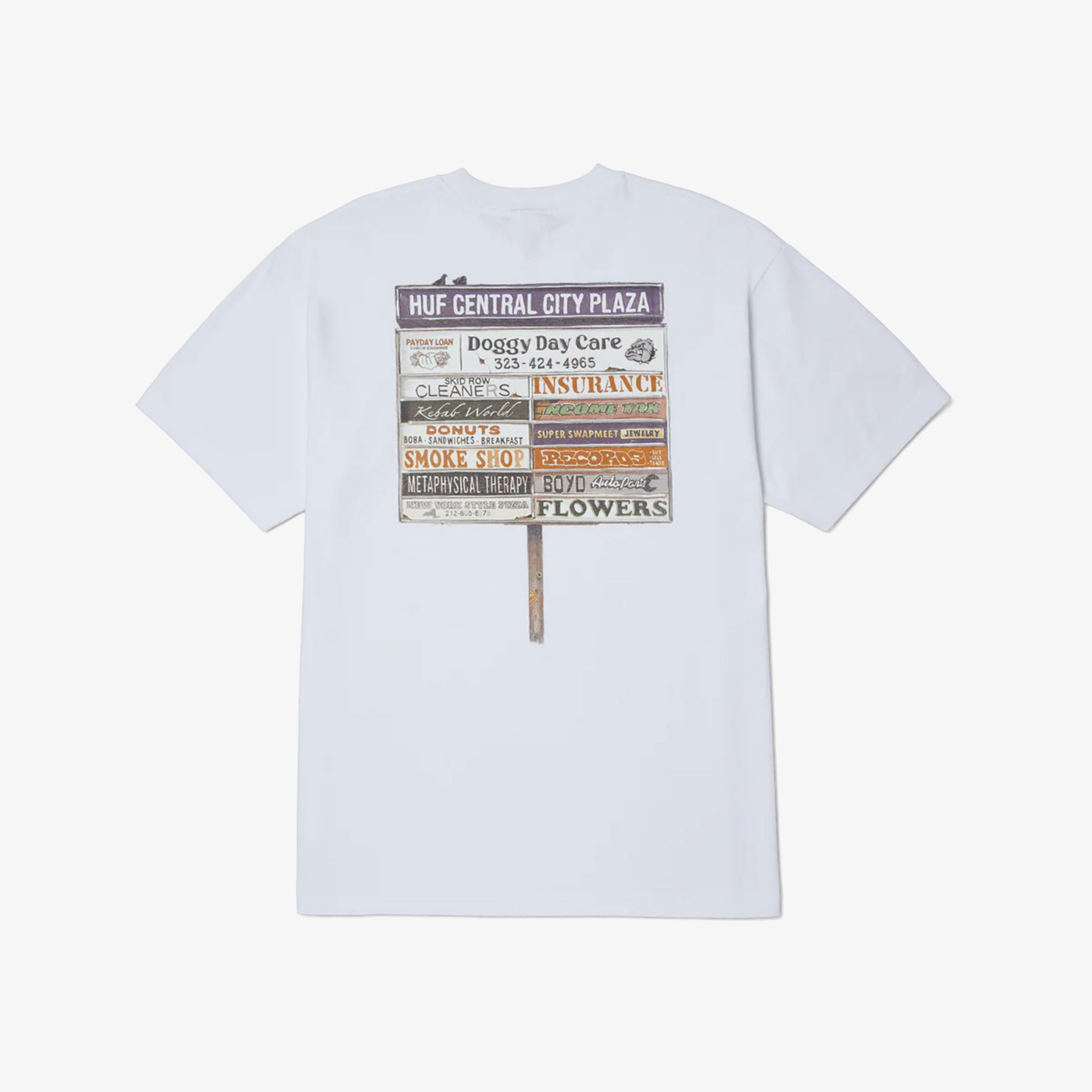 Huf Plaza Erkek Beyaz T-Shirt