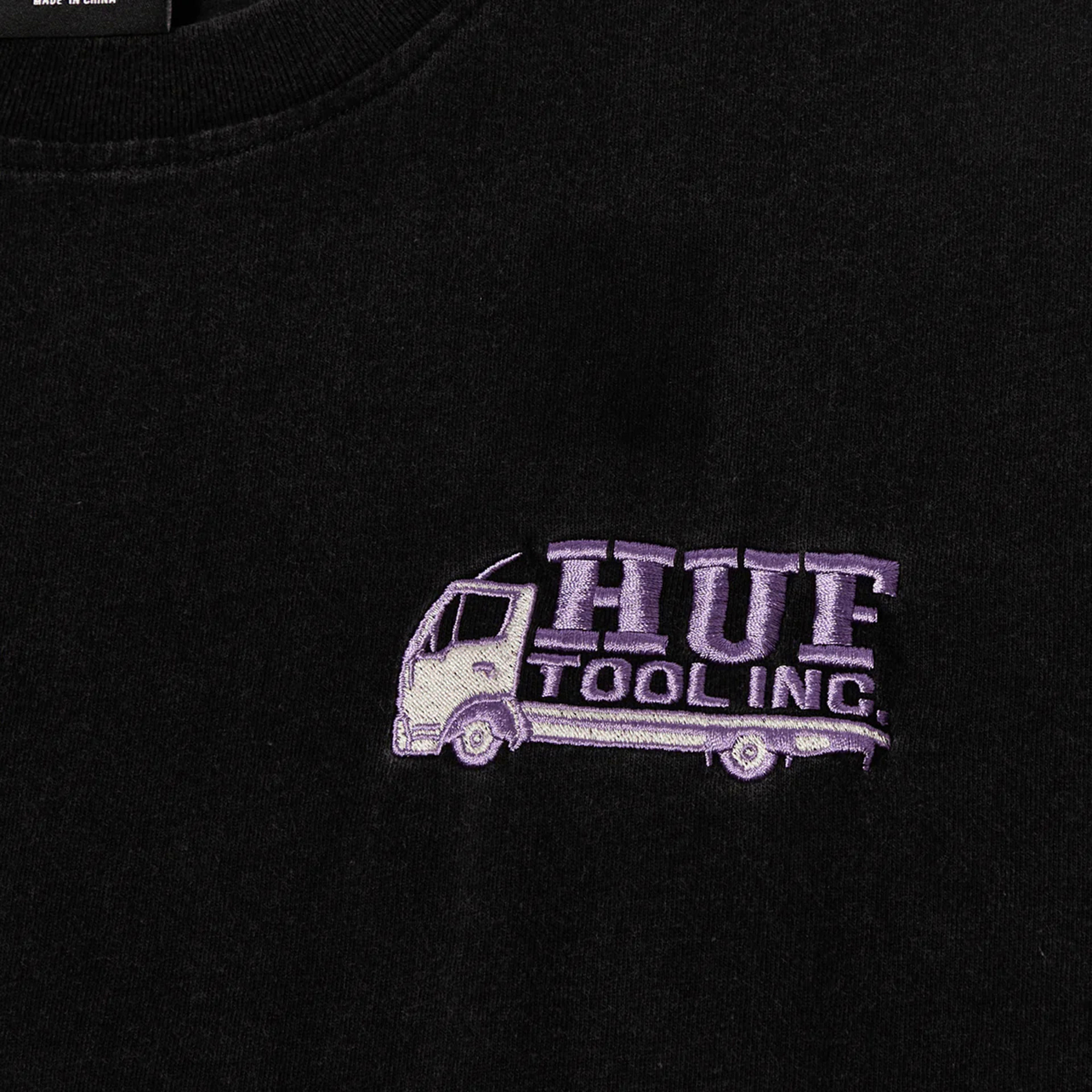 Huf Tool Inc Washed Erkek Siyah T-Shirt