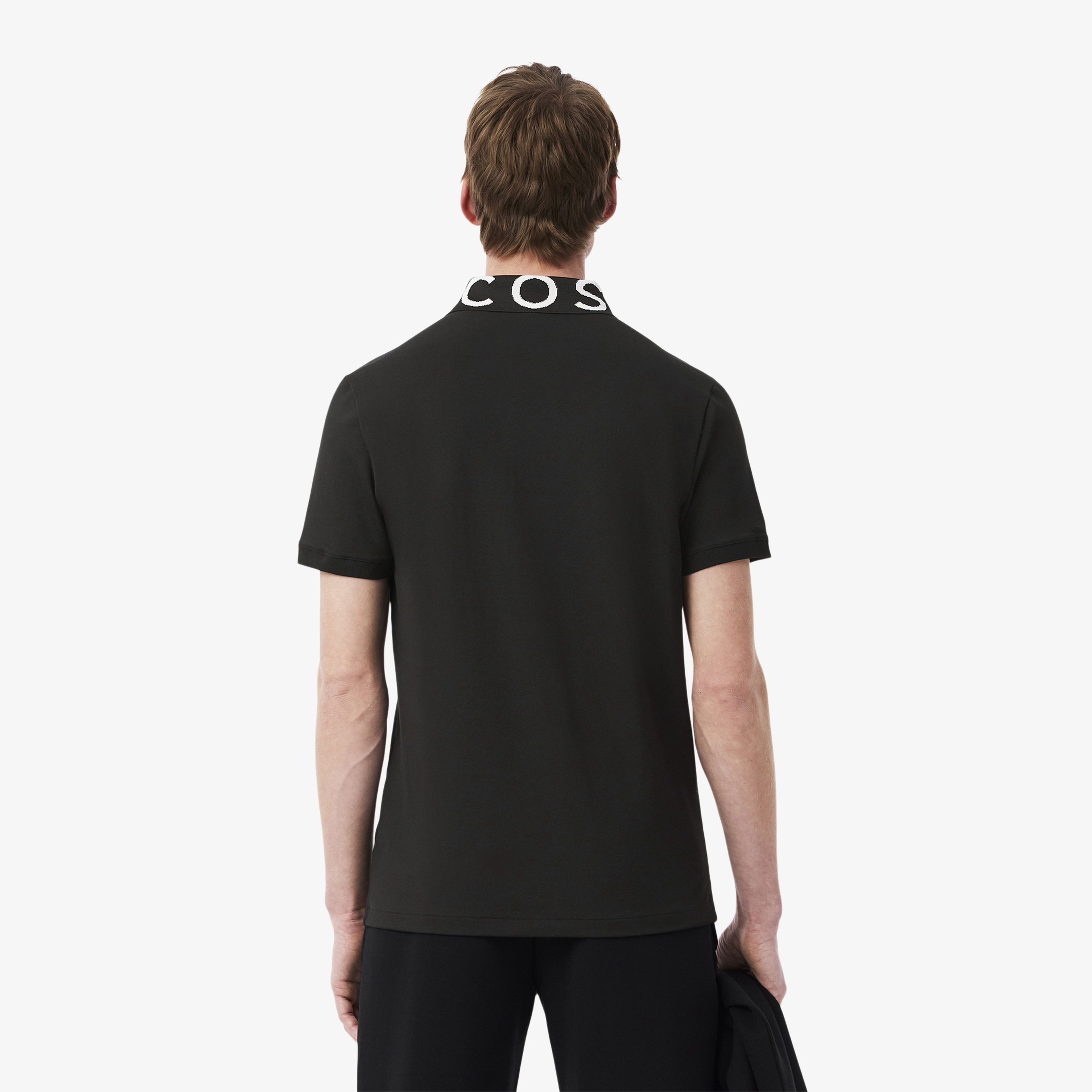 Lacoste Erkek Slim Fit Baskılı Siyah Polo