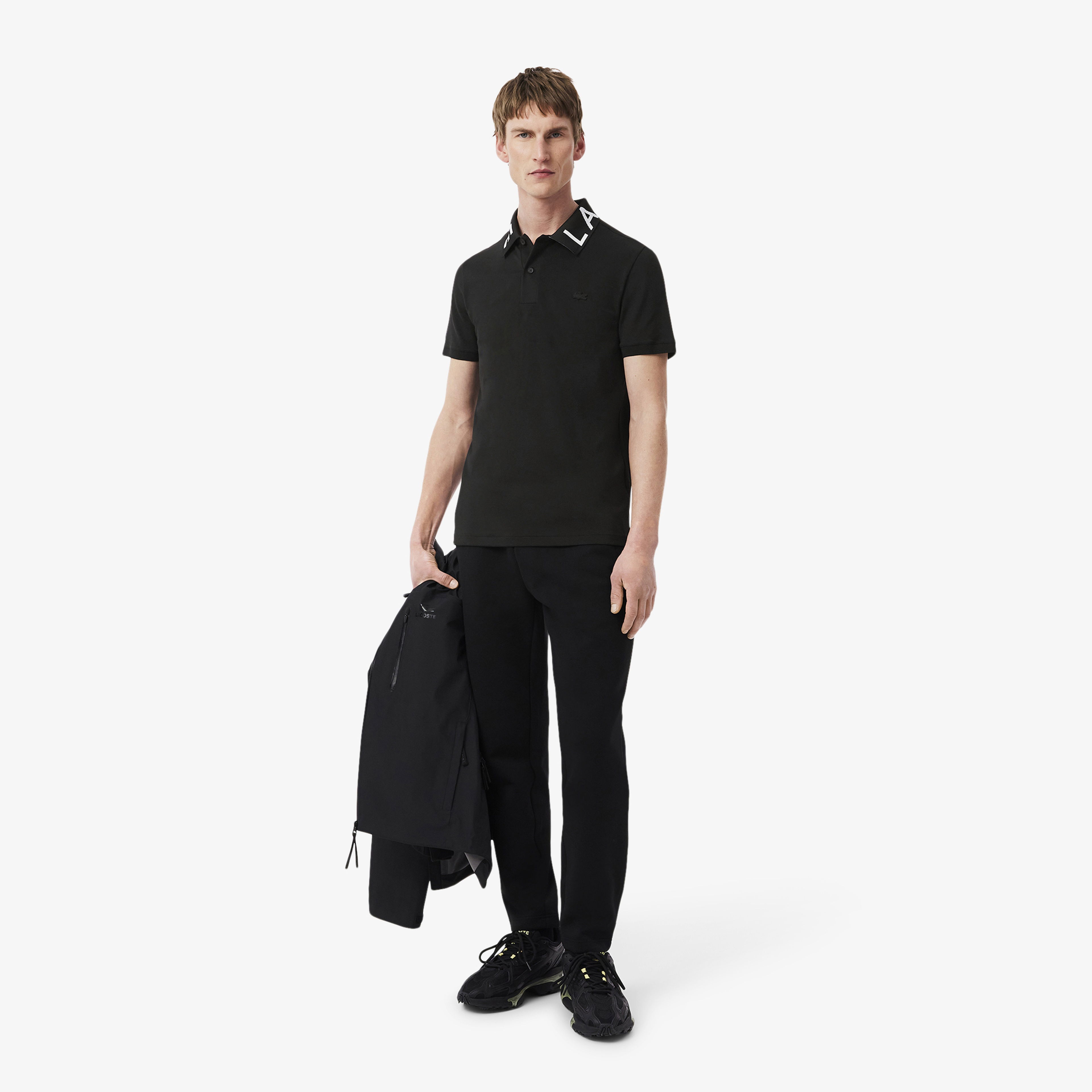 Lacoste Erkek Slim Fit Baskılı Siyah Polo