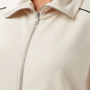 Nautica Kadın Ekru Regular Fit Dik Yaka Sweatshirt
