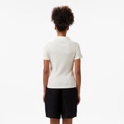 Nautica Kadın Ekru Slim Fit Polo Yaka T-Shirt