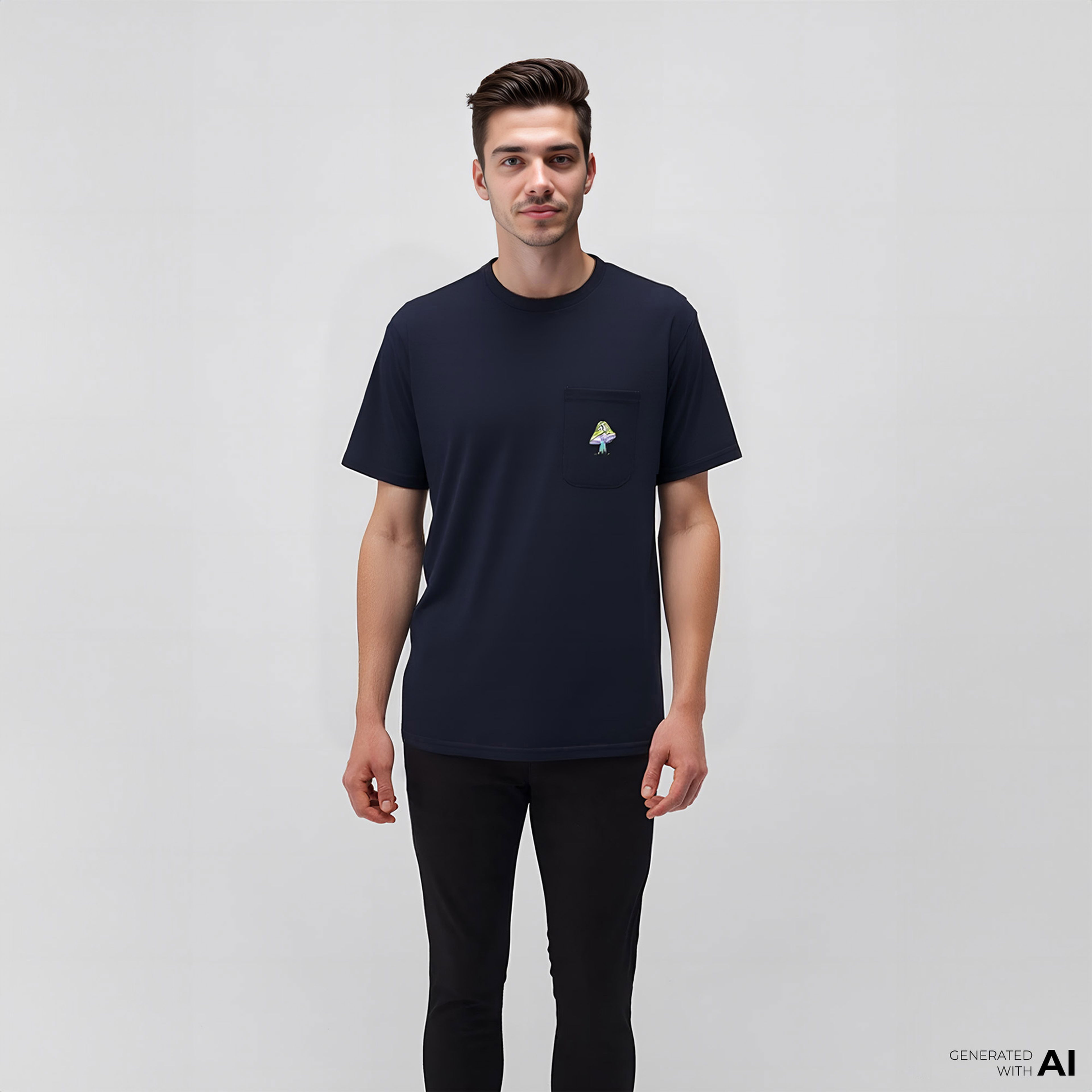 Converse Mushroom Oversize Fit Erkek Siyah T-Shirt