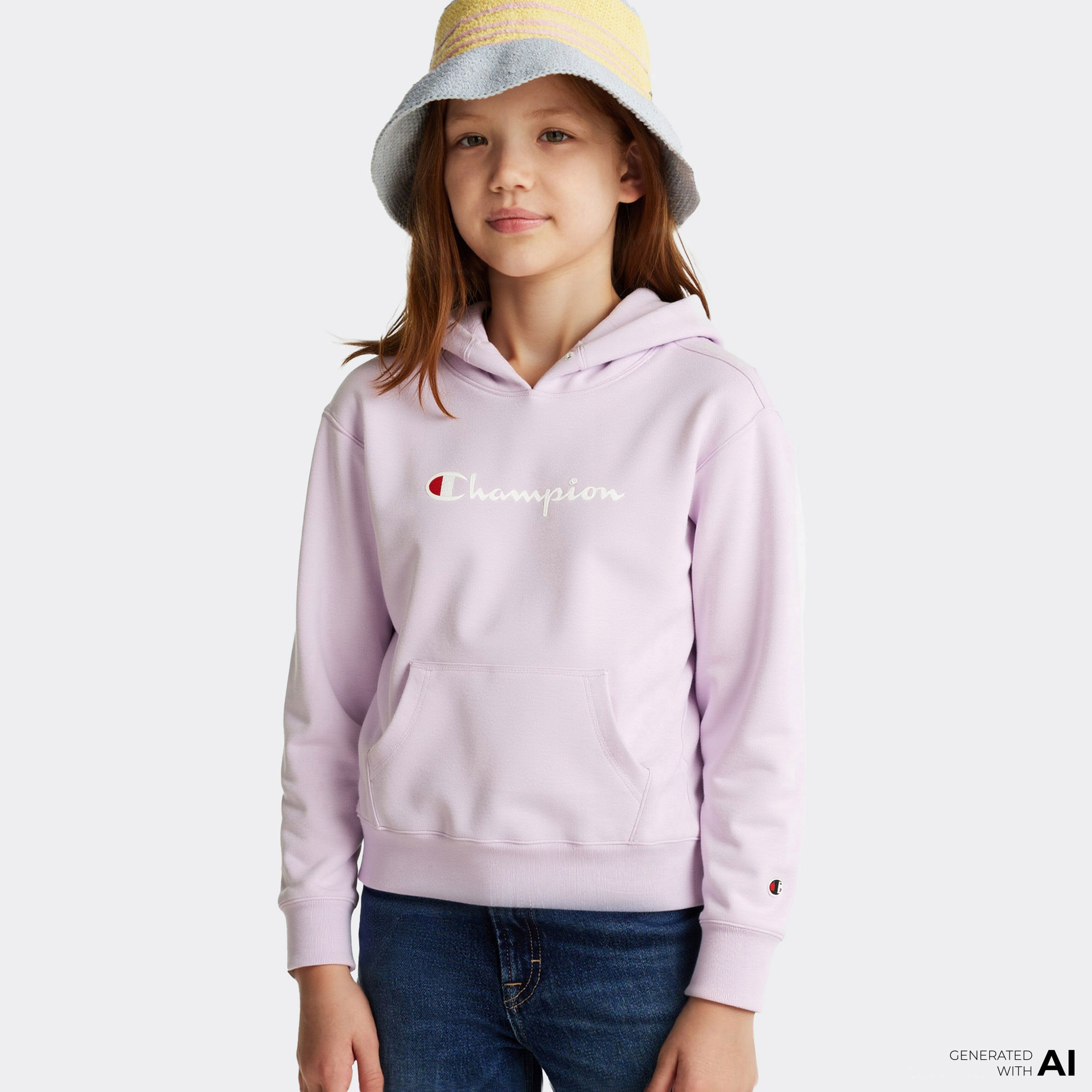 Champion Hooded Çocuk Pembe Hoodie