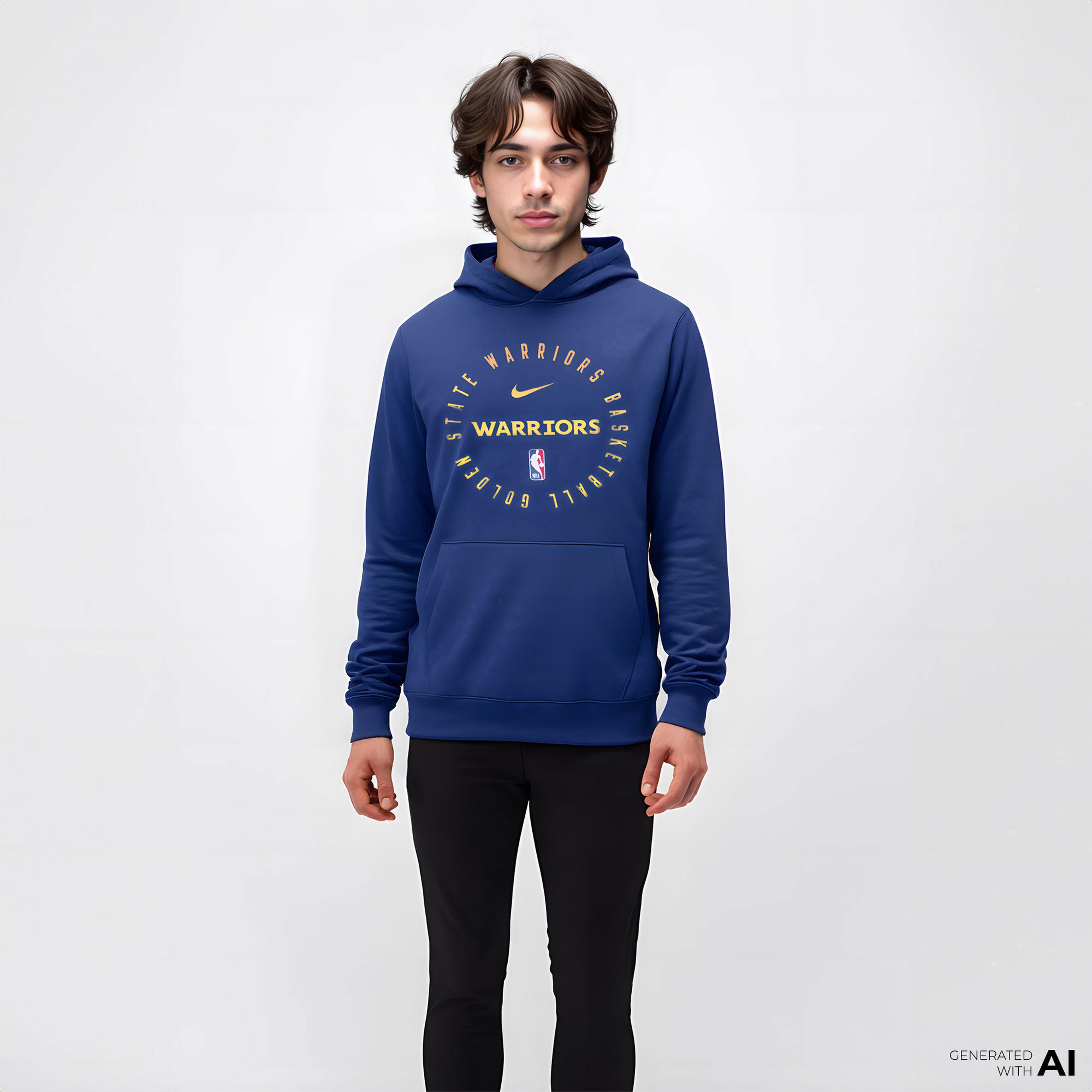 Nike Gsw Mnk Df Sptlight Po Hdy Erkek Mavi Sweatshirt