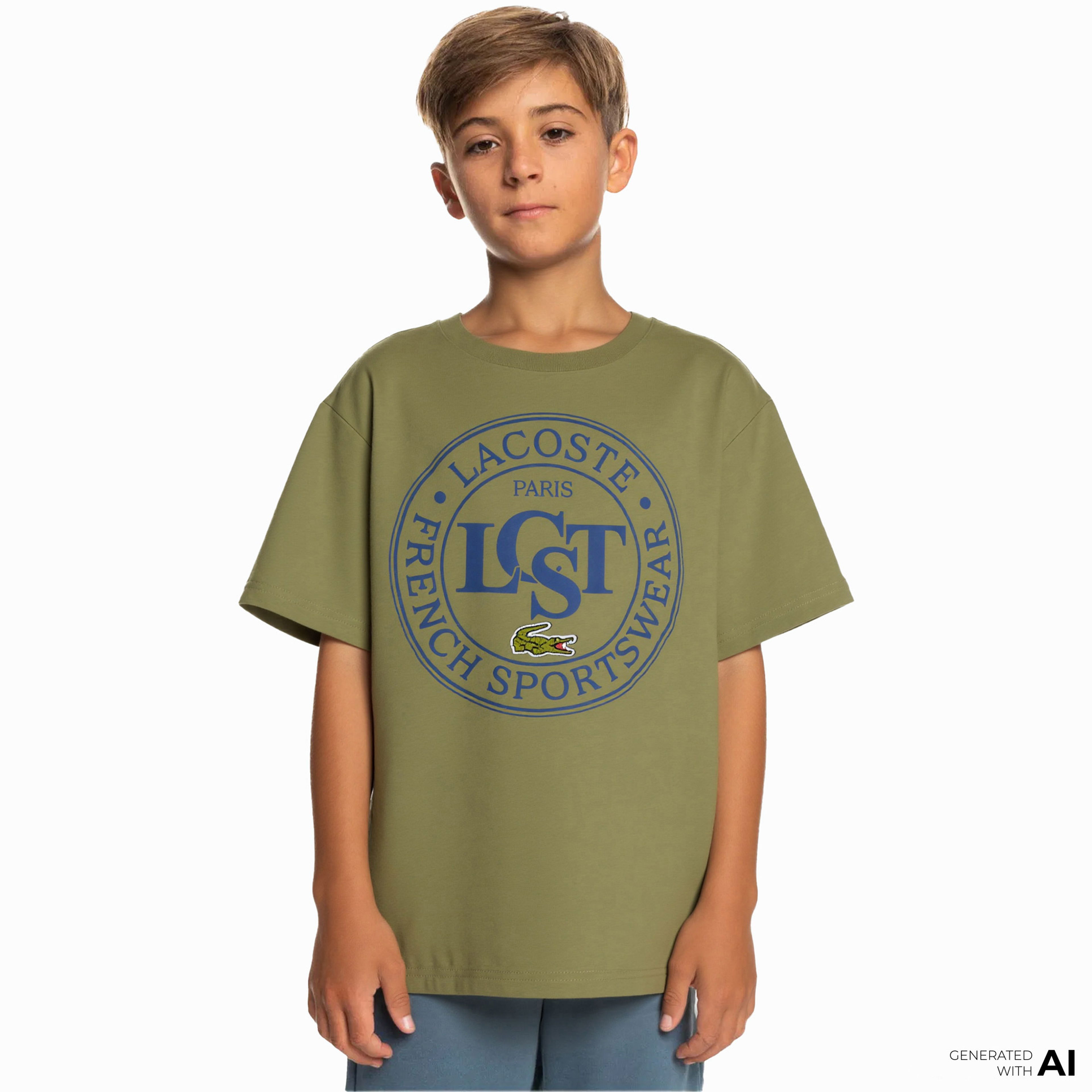Lacoste Classic Çocuk Haki T-Shirt