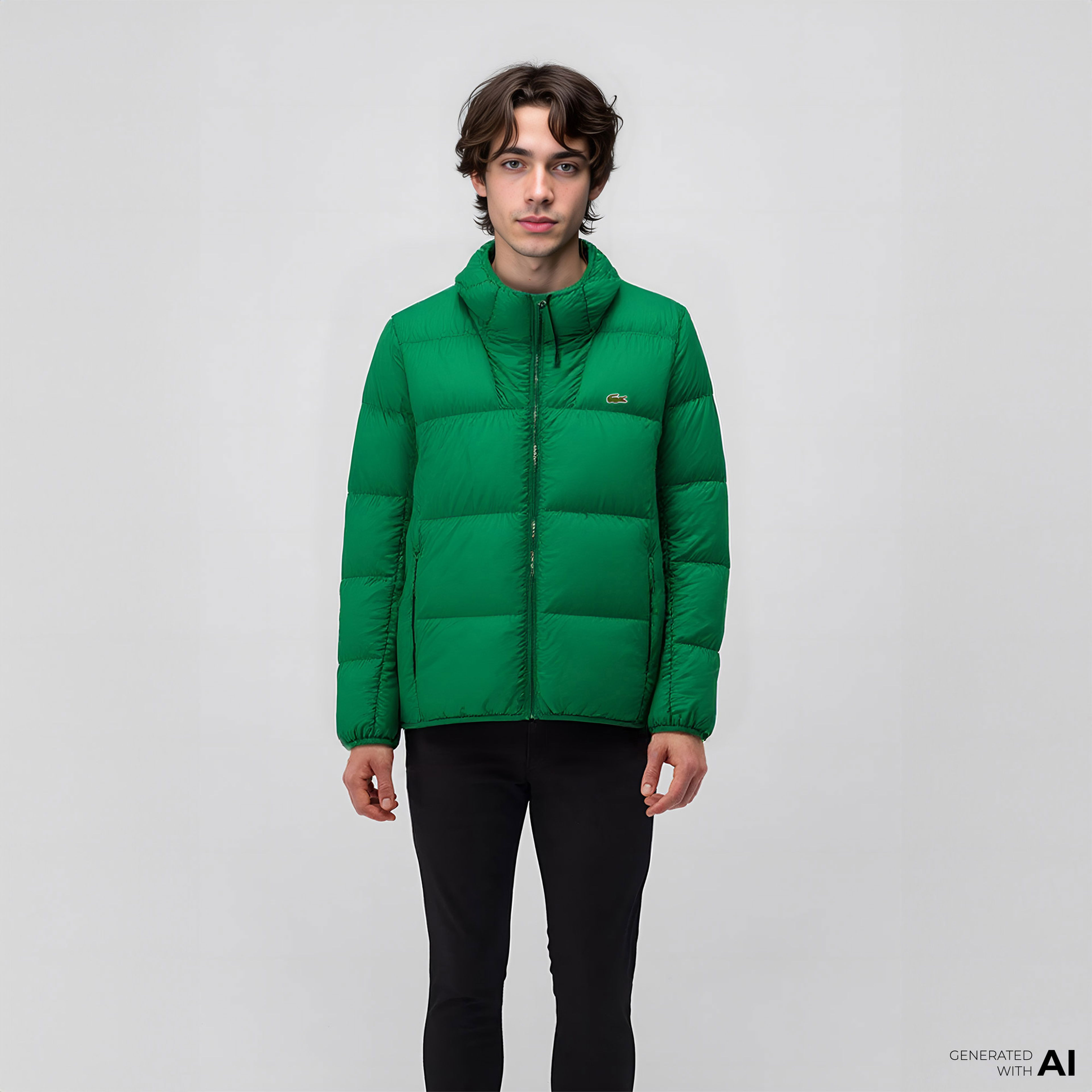 Lacoste Sport Water Repelllant Erkek Yeşil Mont