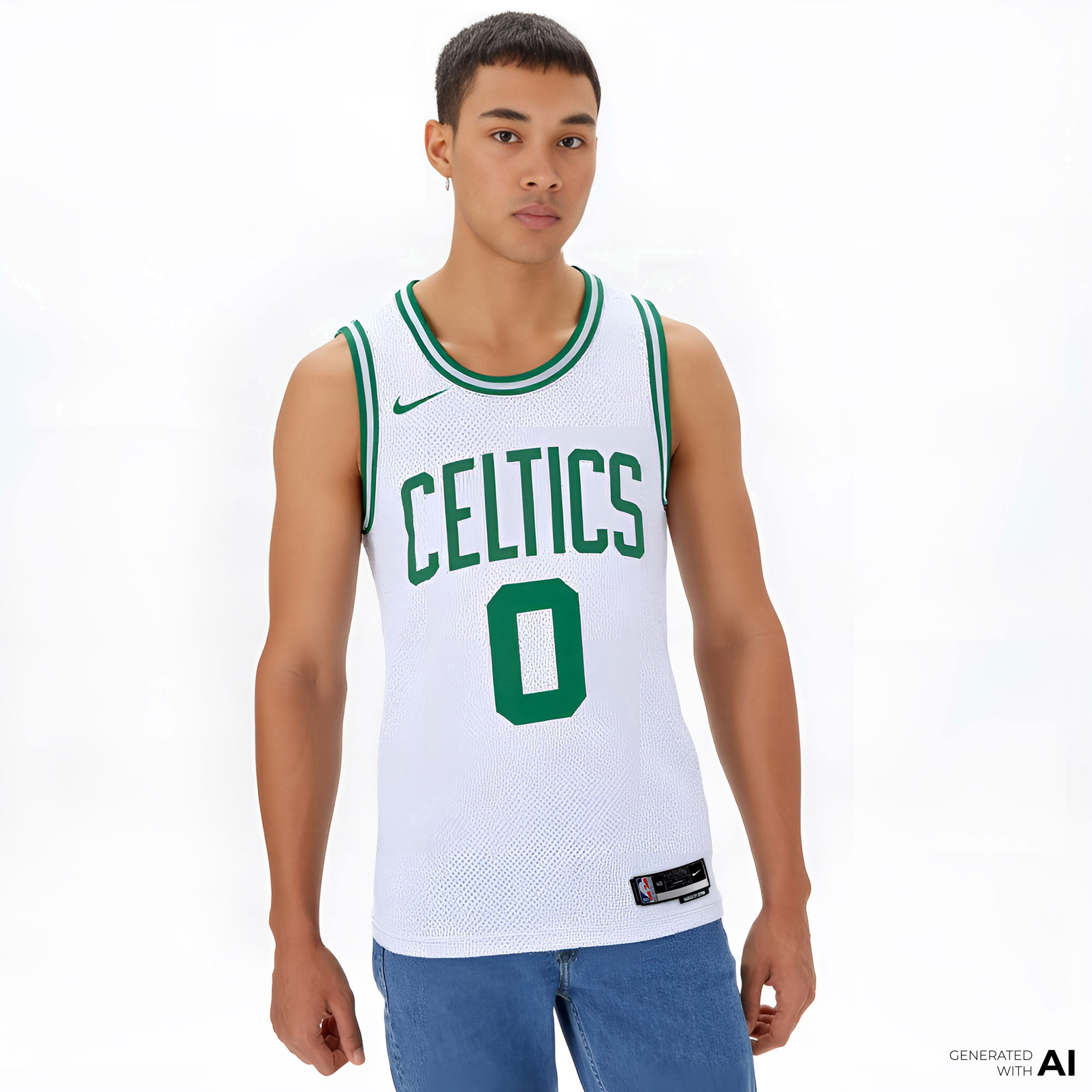 Nike NBA Boston Celtics Jayson Tatum Erkek Beyaz Basketbol Forması