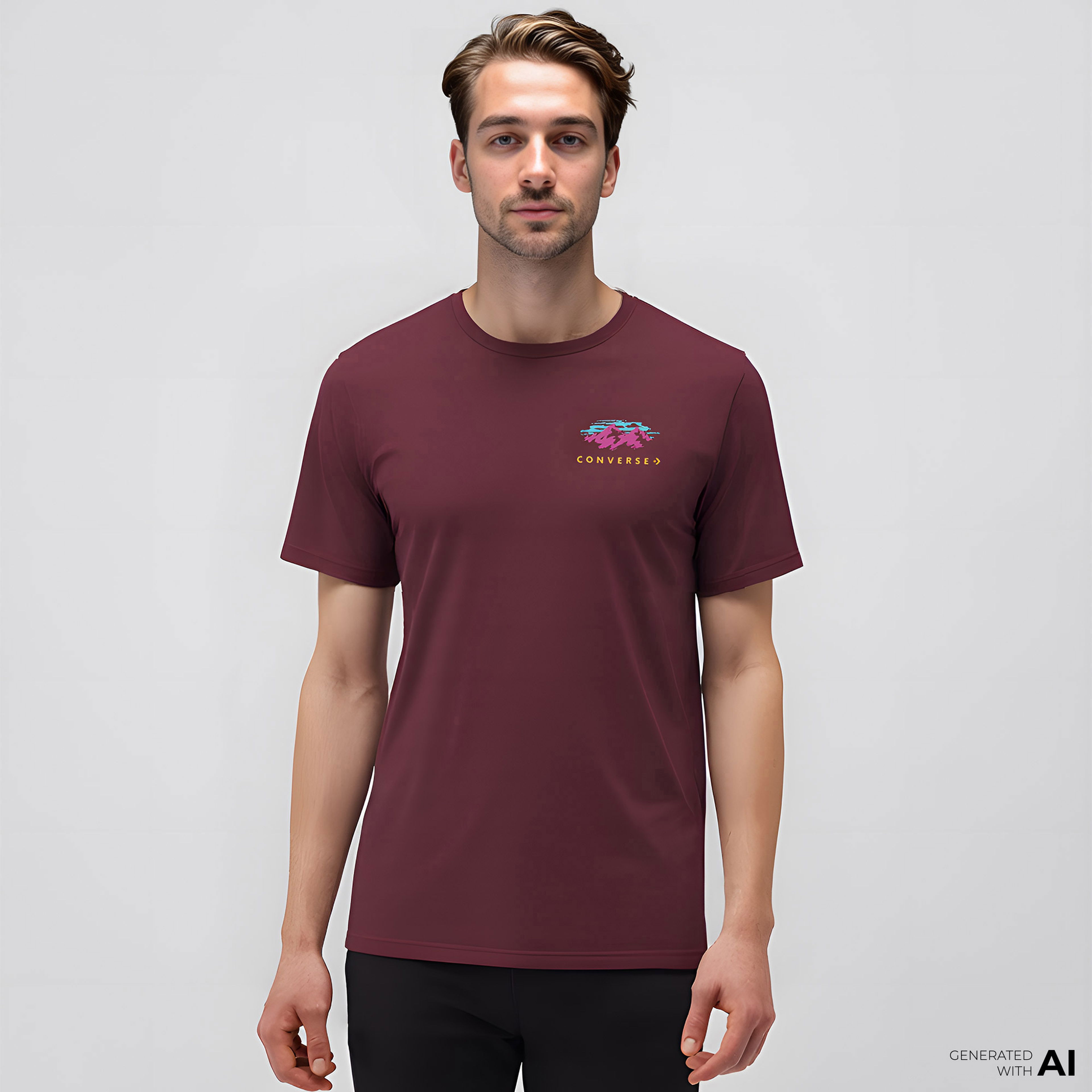 Converse Classic Erkek Bordo T-Shirt