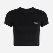 Tommy Jeans Slim Cropped Script Kadın Siyah T-Shirt