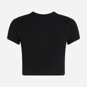 Tommy Jeans Slim Cropped Script Kadın Siyah T-Shirt