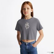 Vans Fire in Your Heart Ss Çocuk Gri T-Shirt