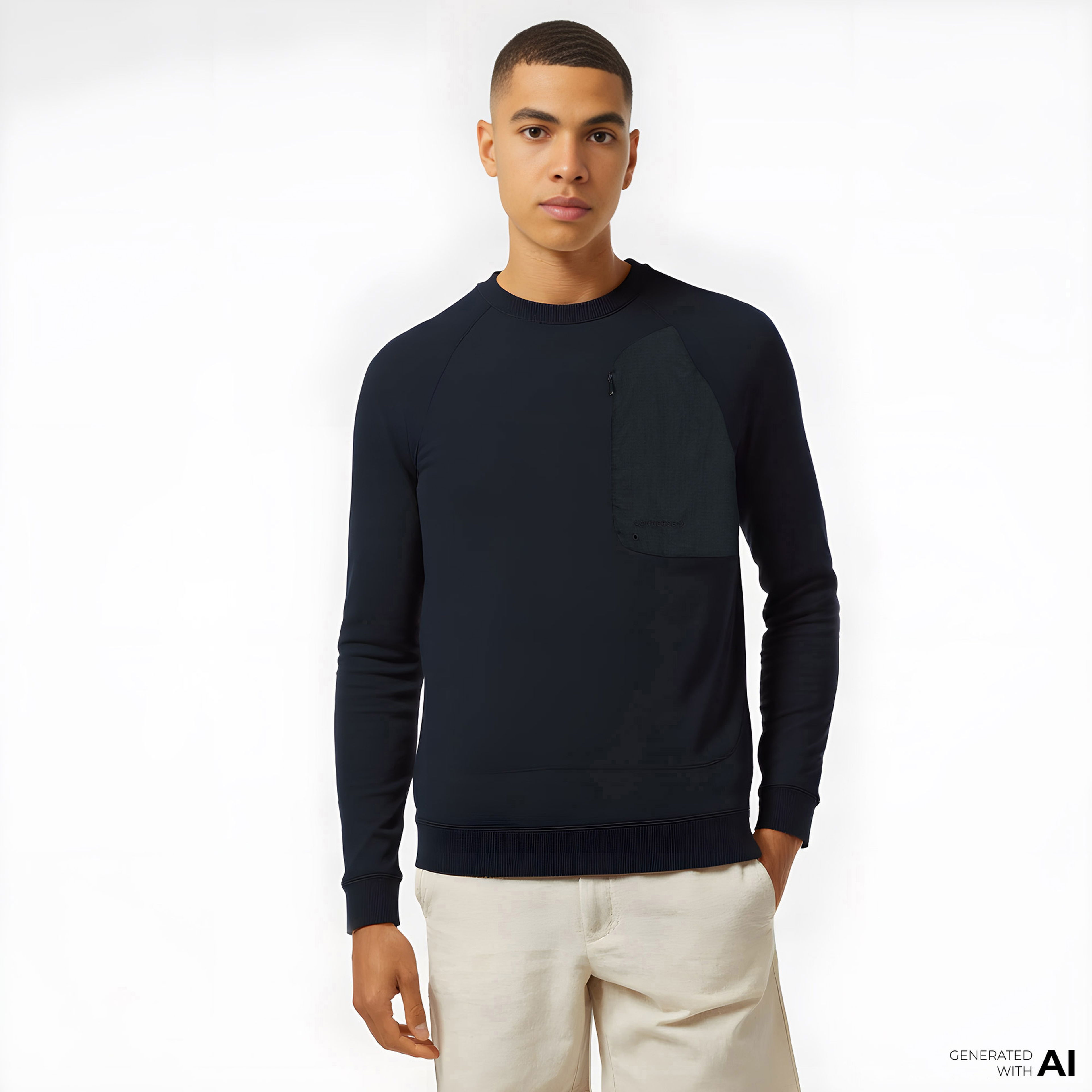 Converse Classic Erkek Loose Fit Siyah Sweatshirt