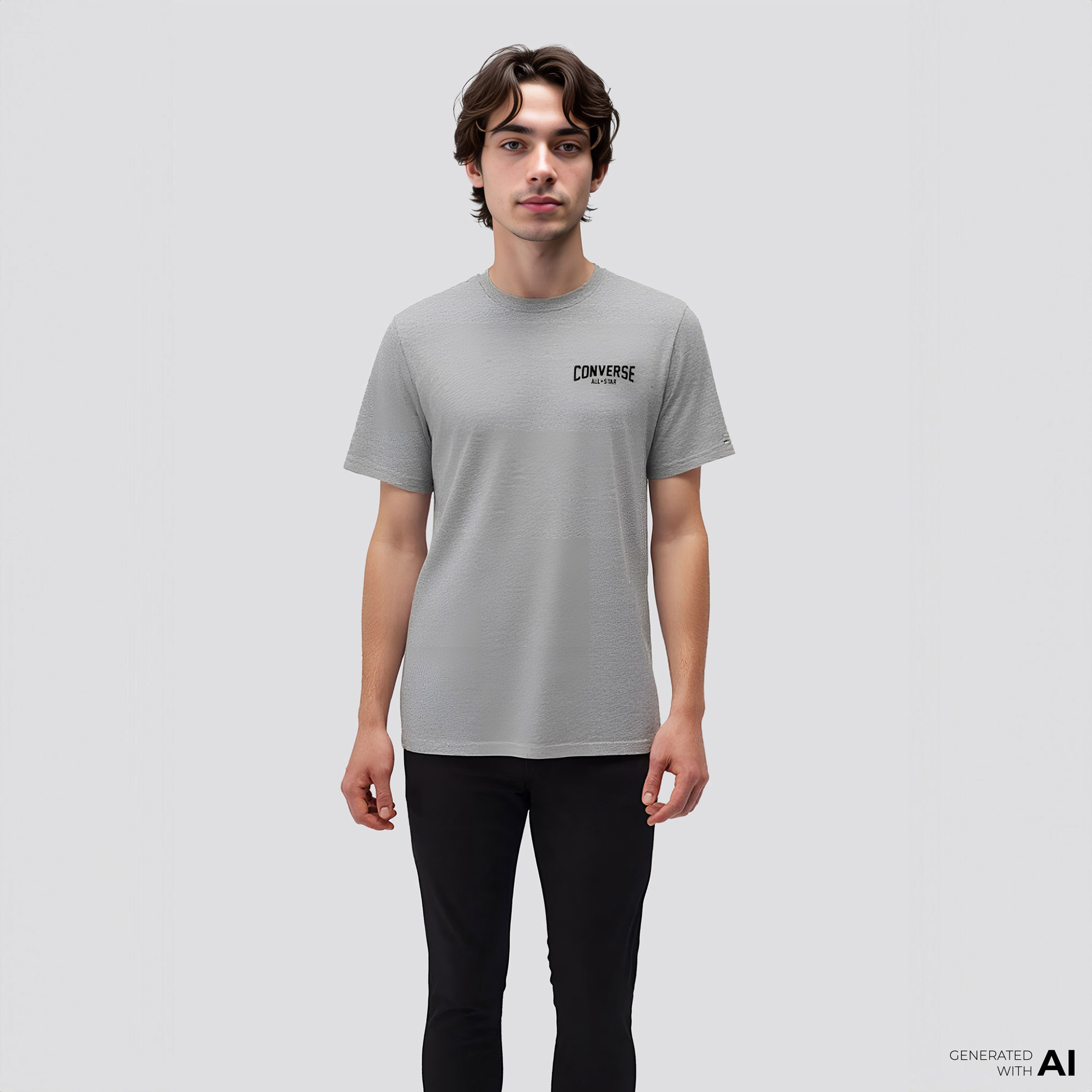 Converse Classic Erkek Gri T-Shirt