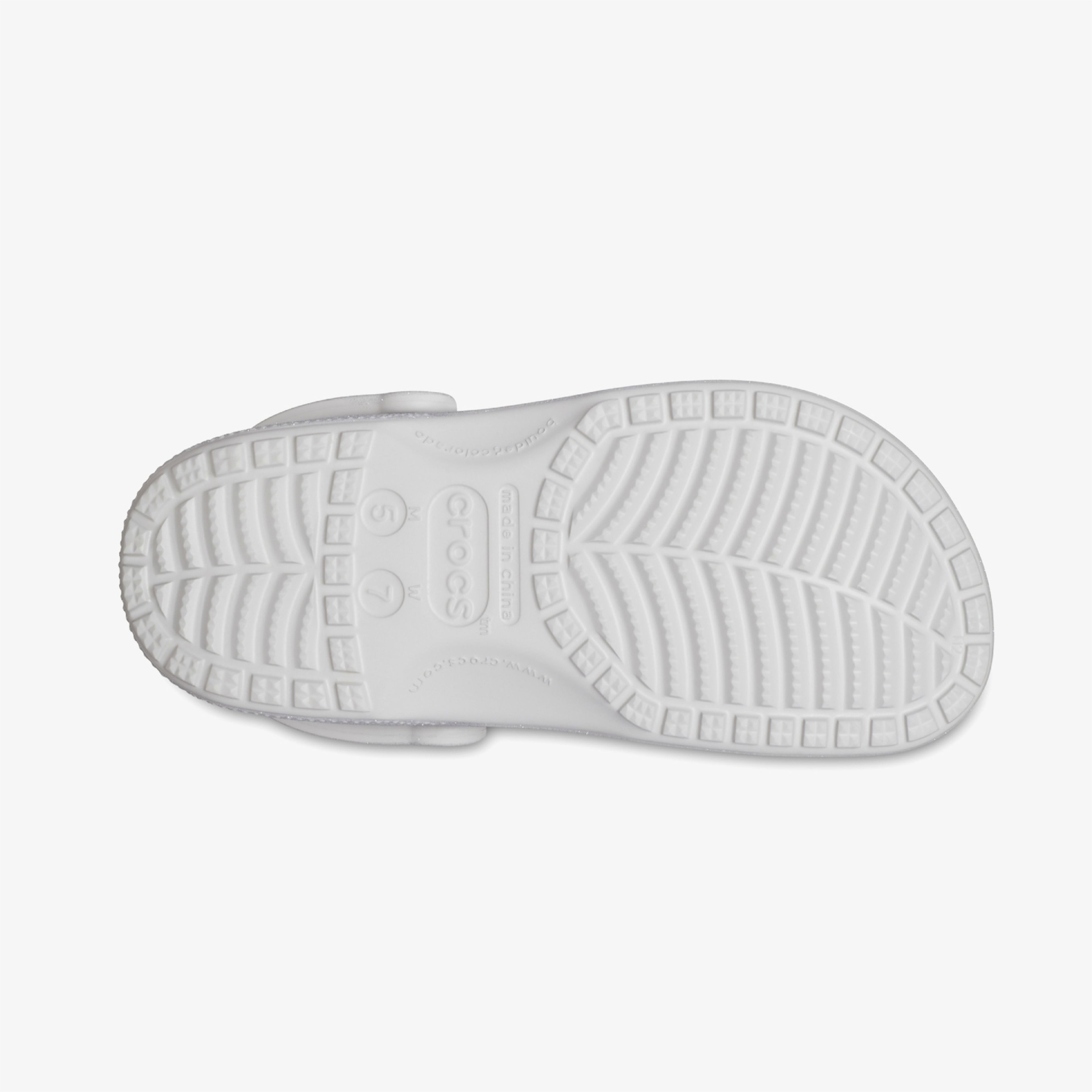 Crocs Classic Glitter Clog Unisex Gri Terlik