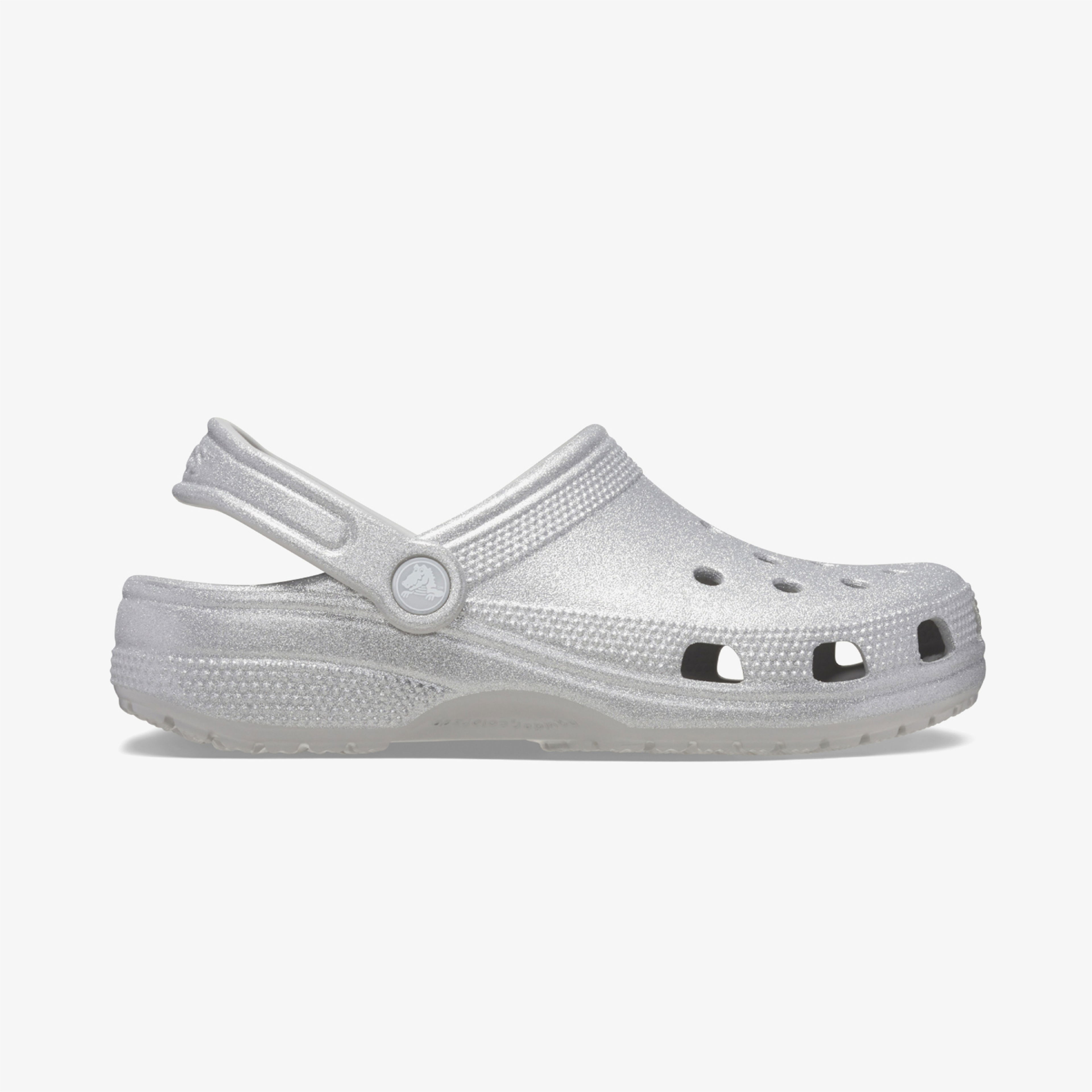 Crocs Classic Glitter Clog Unisex Gri Terlik