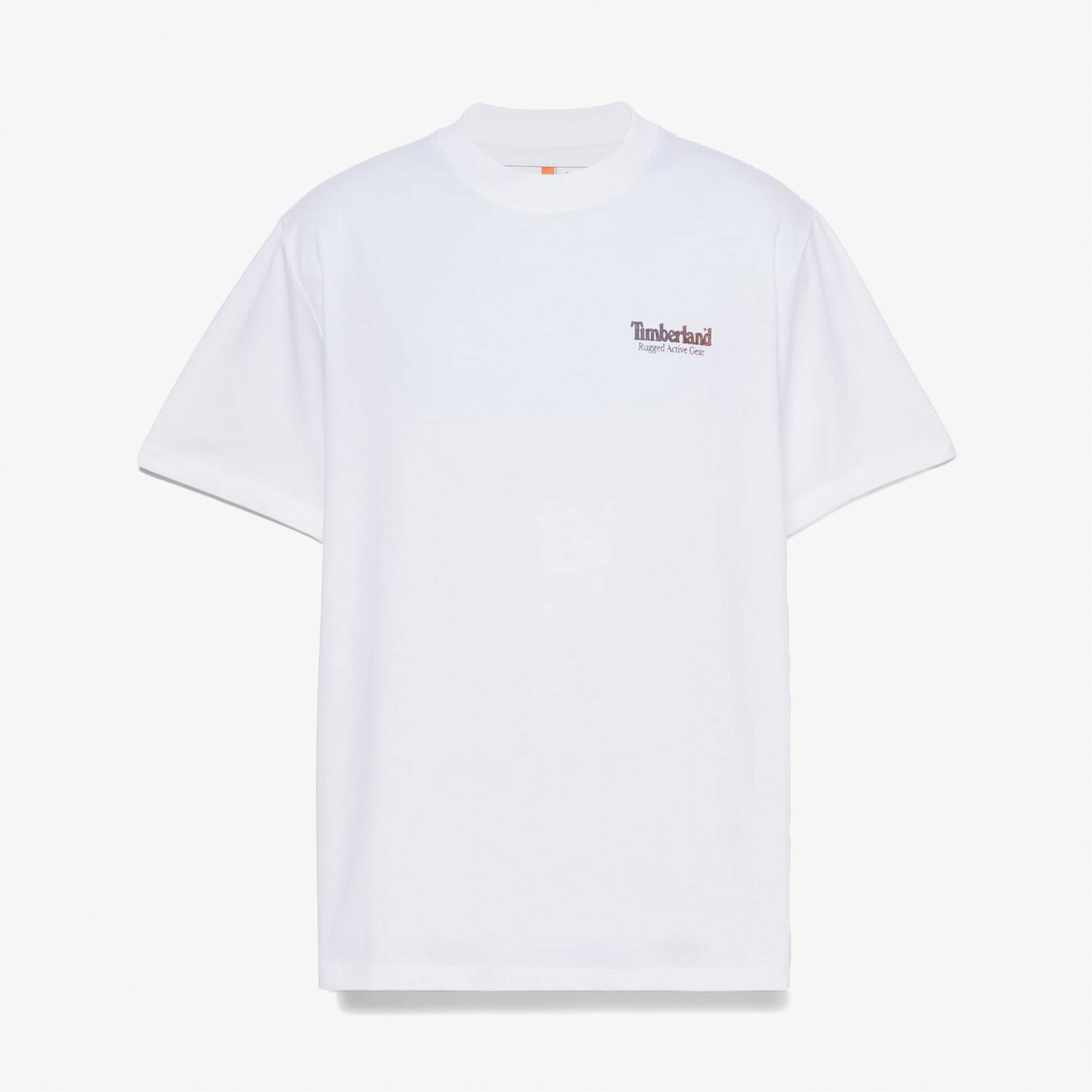 Timberland Rugged Active Gear Back Graphic Erkek Beyaz T-Shirt